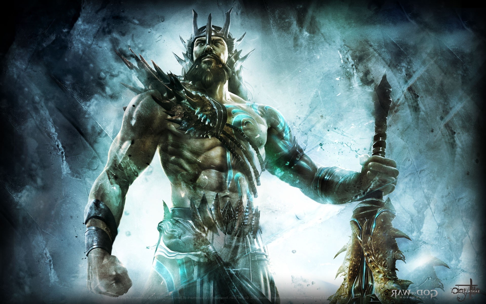art and craft, nature, 1080P, arts culture and entertainment, god of war, memorial, human representation, water, representation, male likeness, video games, HD Wallpaper