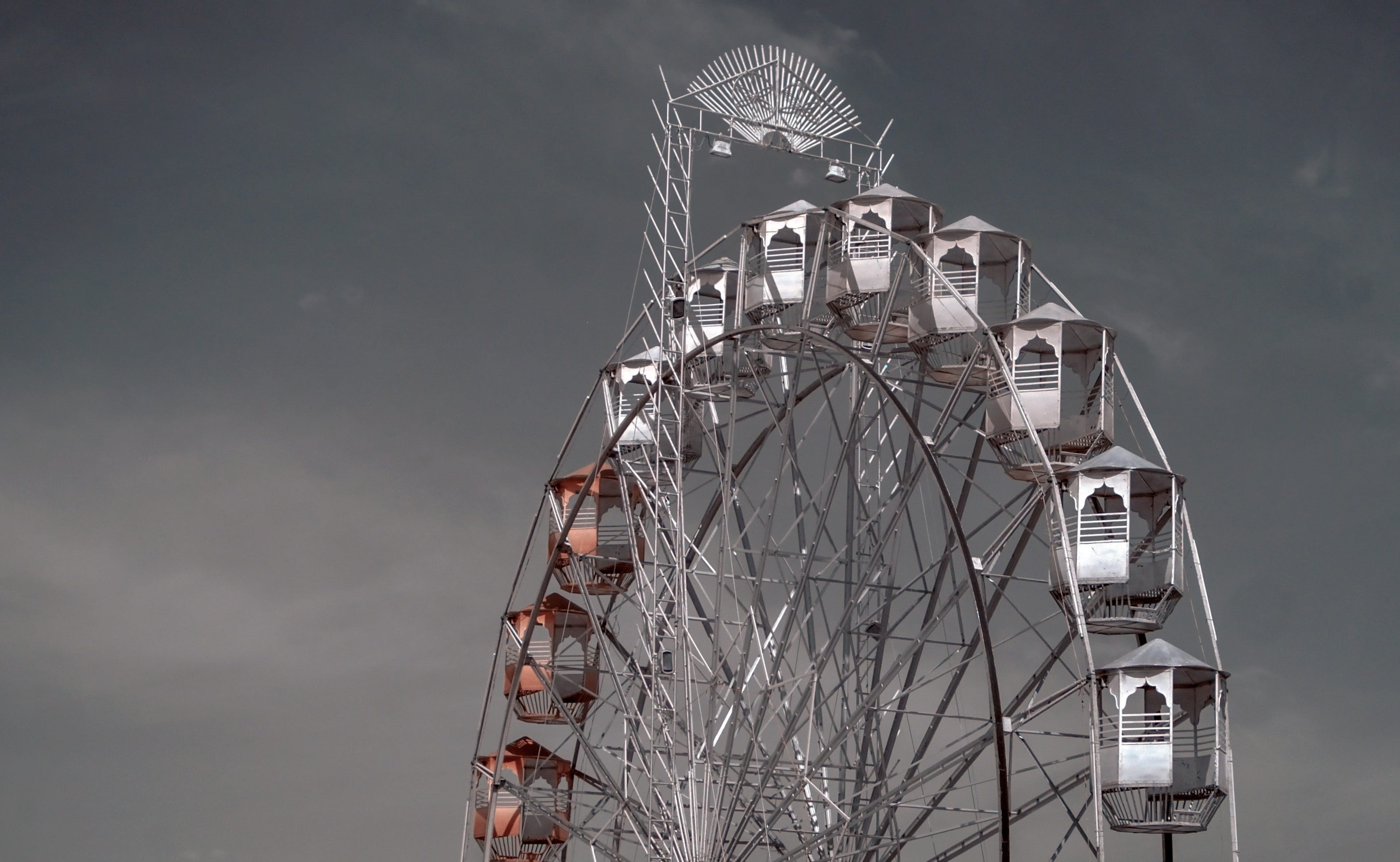 day, cloud - sky, giant wheel, amusement park, arts culture and entertainment, nature, tirupati, building exterior, fairground, low angle view, sky, no people, HD Wallpaper