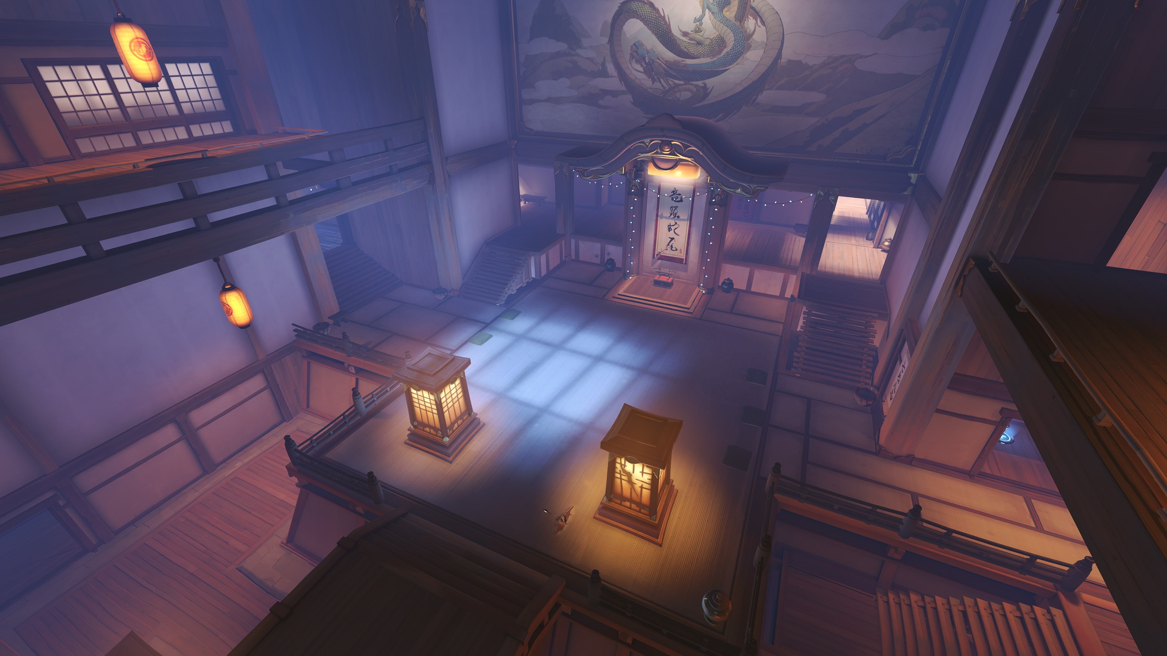 low angle view, belief, illuminated, ceiling, window, place of worship, religion, indoors, architecture, Overwatch, Christmas, no people, Hanamura (Overwatch), HD Wallpaper