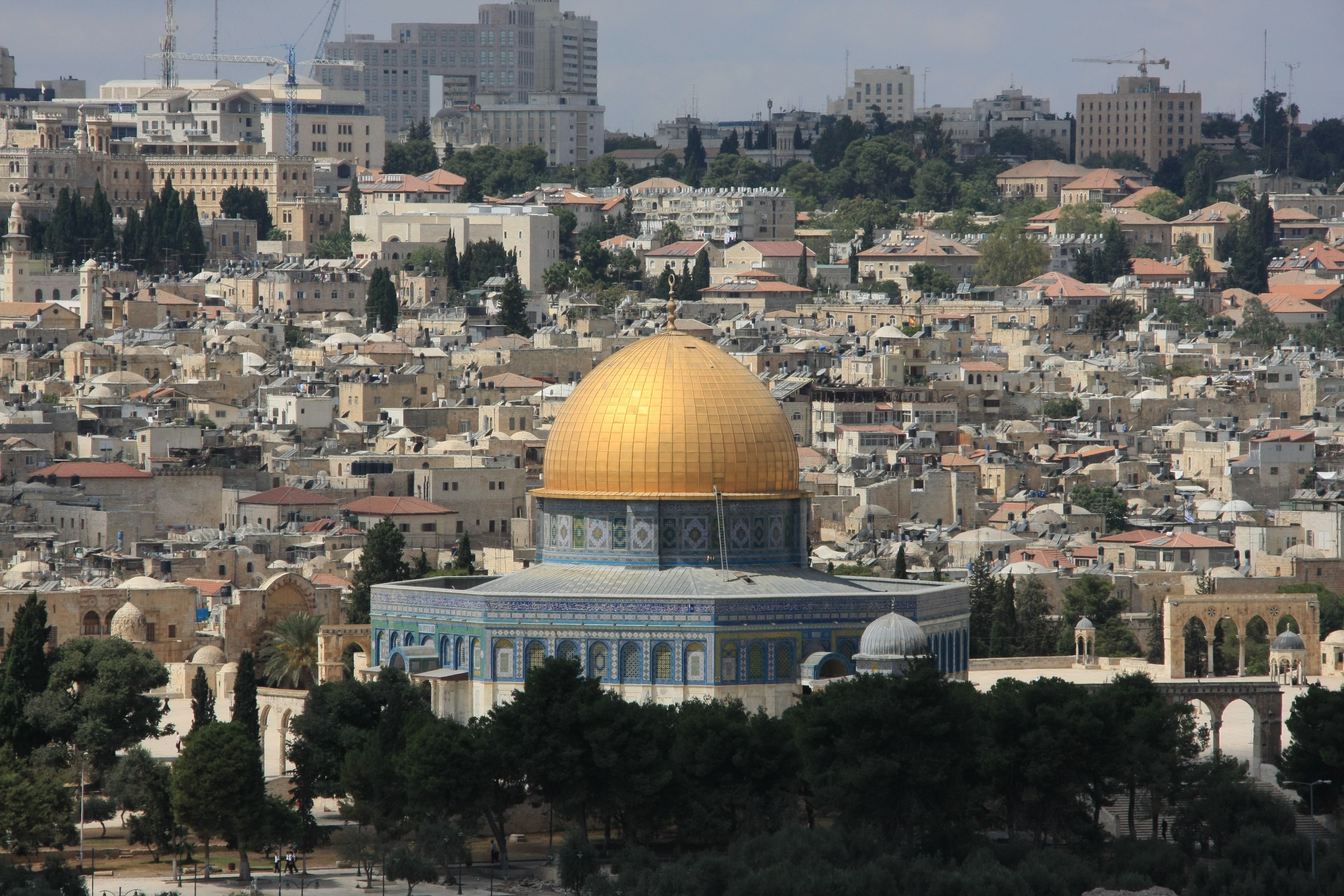 the dome of the rock, outdoors, nature, israel, the, tree, 4K, built structure, grey, travel destinations, tourism, building exterior, mosque, no people, HD Wallpaper
