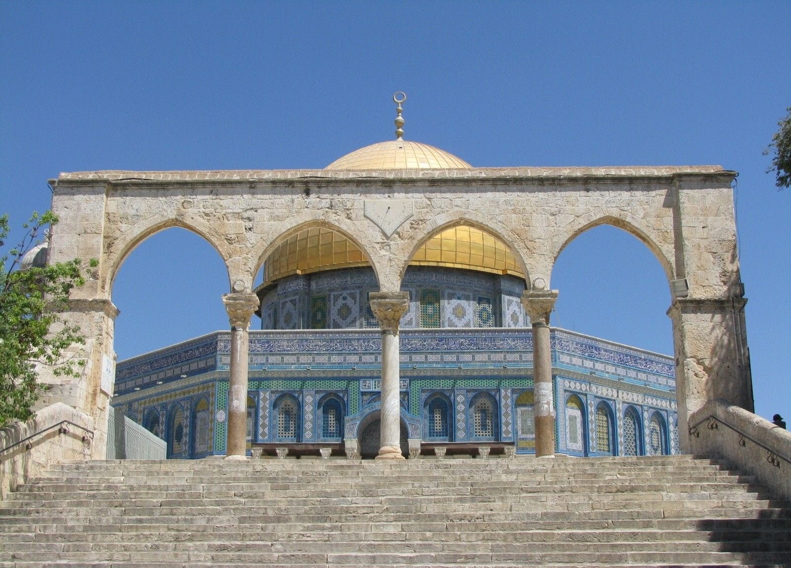 sky, history, tourism, ornate, old, outdoors, blue, city, arch, columns, temple, no people, building exterior, architectural column, travel, jerusalem, HD Wallpaper