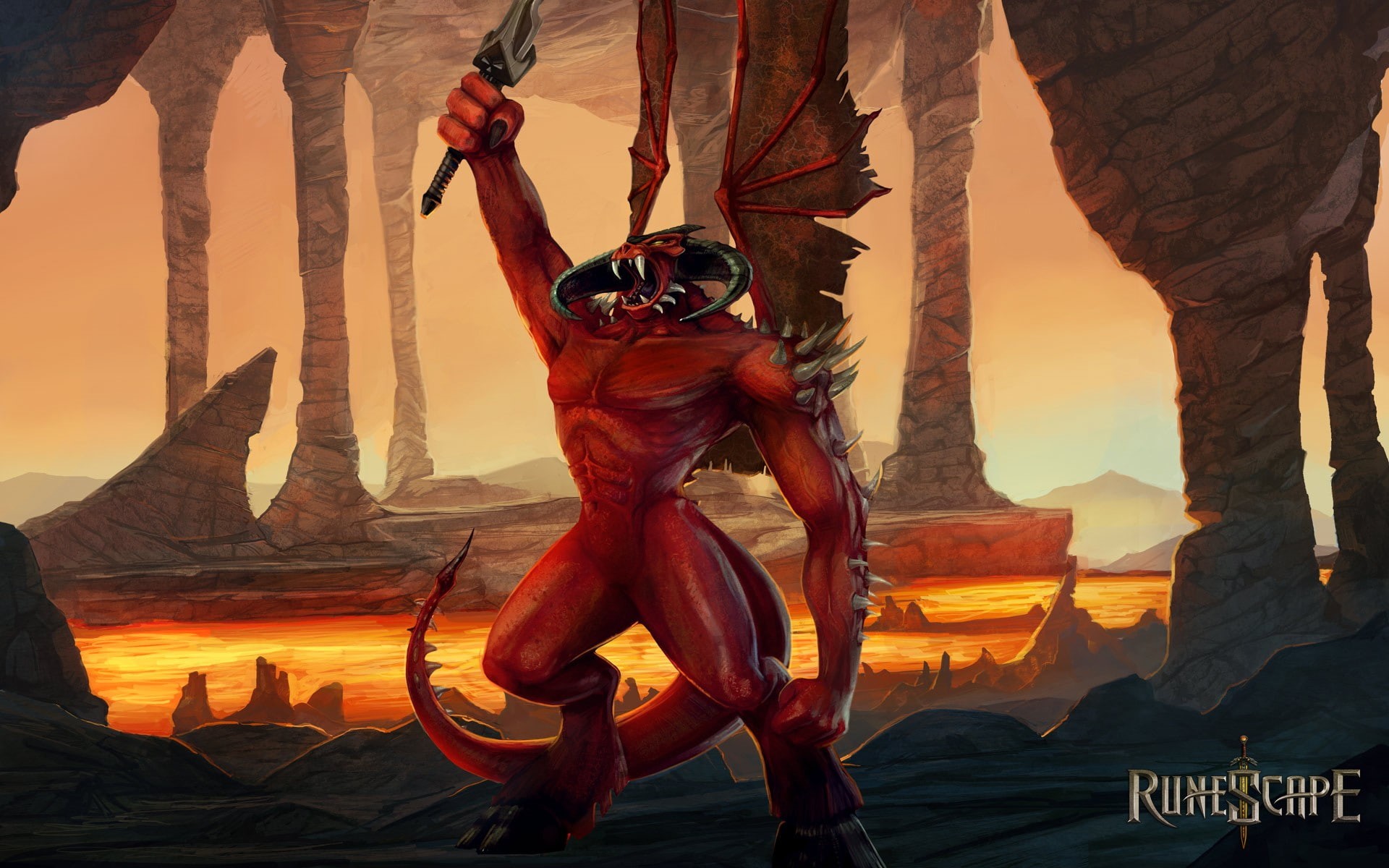 demon, Runescape, 1080P, fantasy art, HD Wallpaper