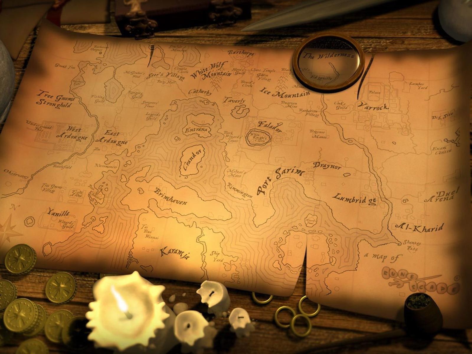 runescape, map, 720P, adventure, fantasy, HD Wallpaper