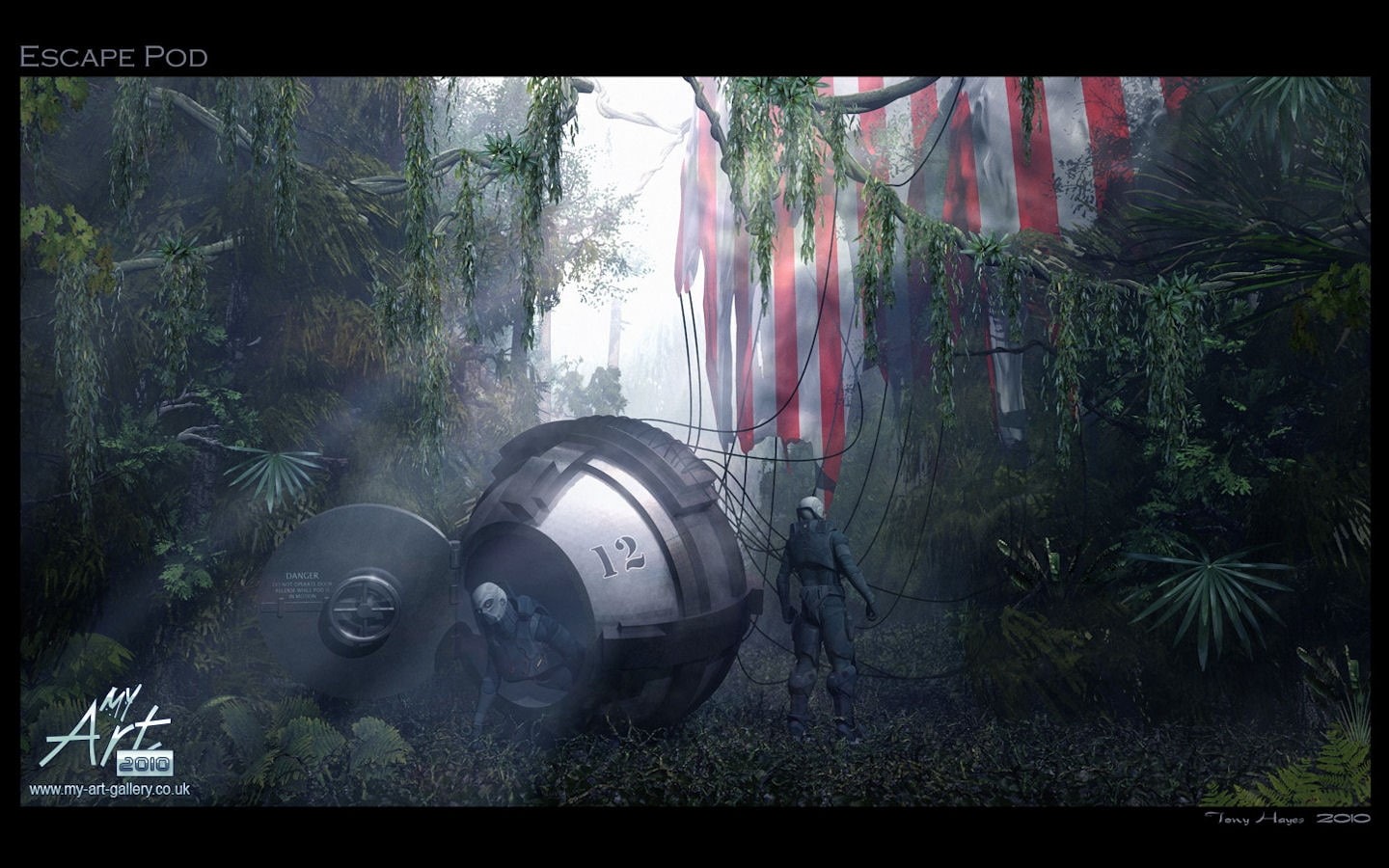 hell, hd, sci fi, lost, 720P, Jungle, Space, art, HD Wallpaper