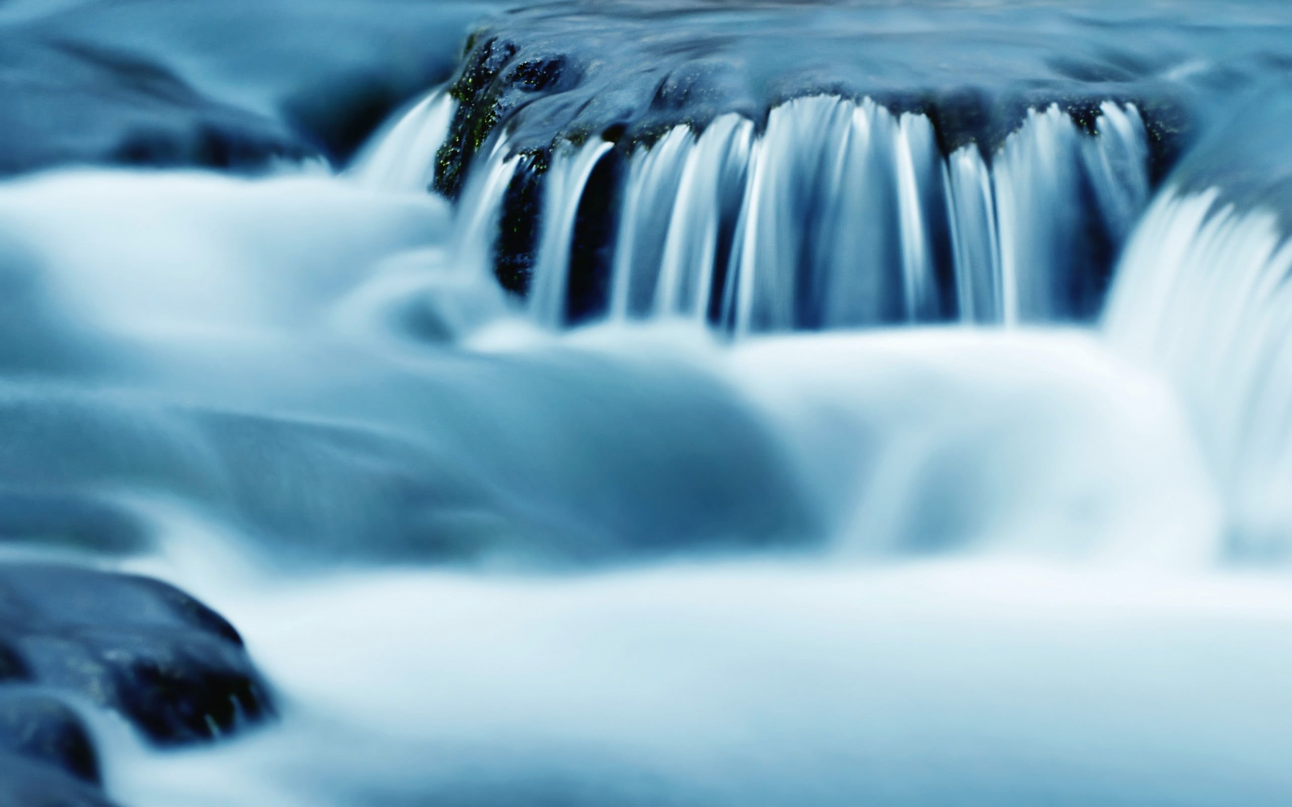 waterfall, frozen, landscape, indoors, top, motion, purity, sea, blue, winter, cleaning, nature, surface level, water, group, no people, clean, 2K, close-up, HD Wallpaper
