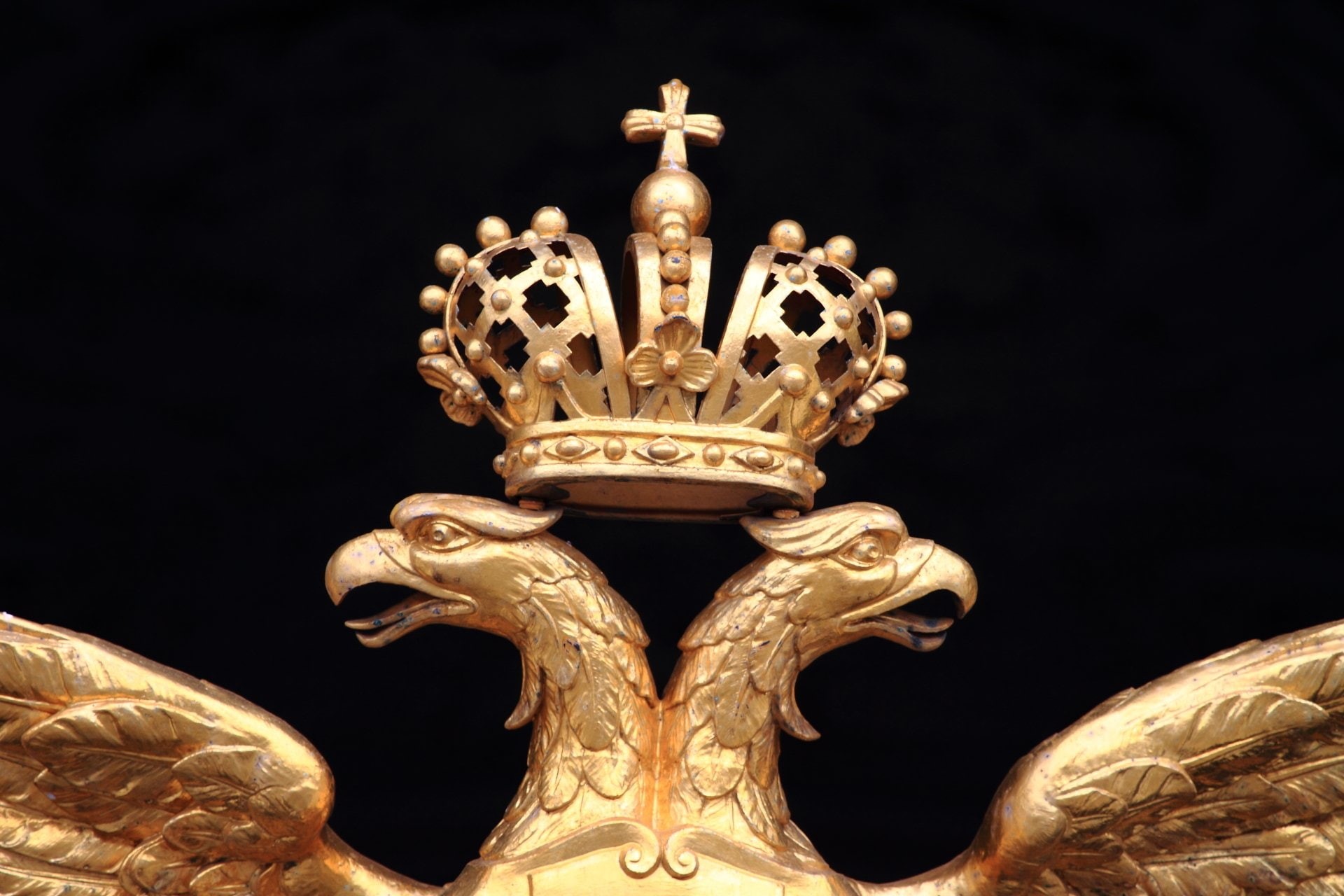 Statue, Hermitage, Man Made, Crown, Golden, 1080P, Russian Coat Of Arms, Saint Petersburg, Monument, HD Wallpaper