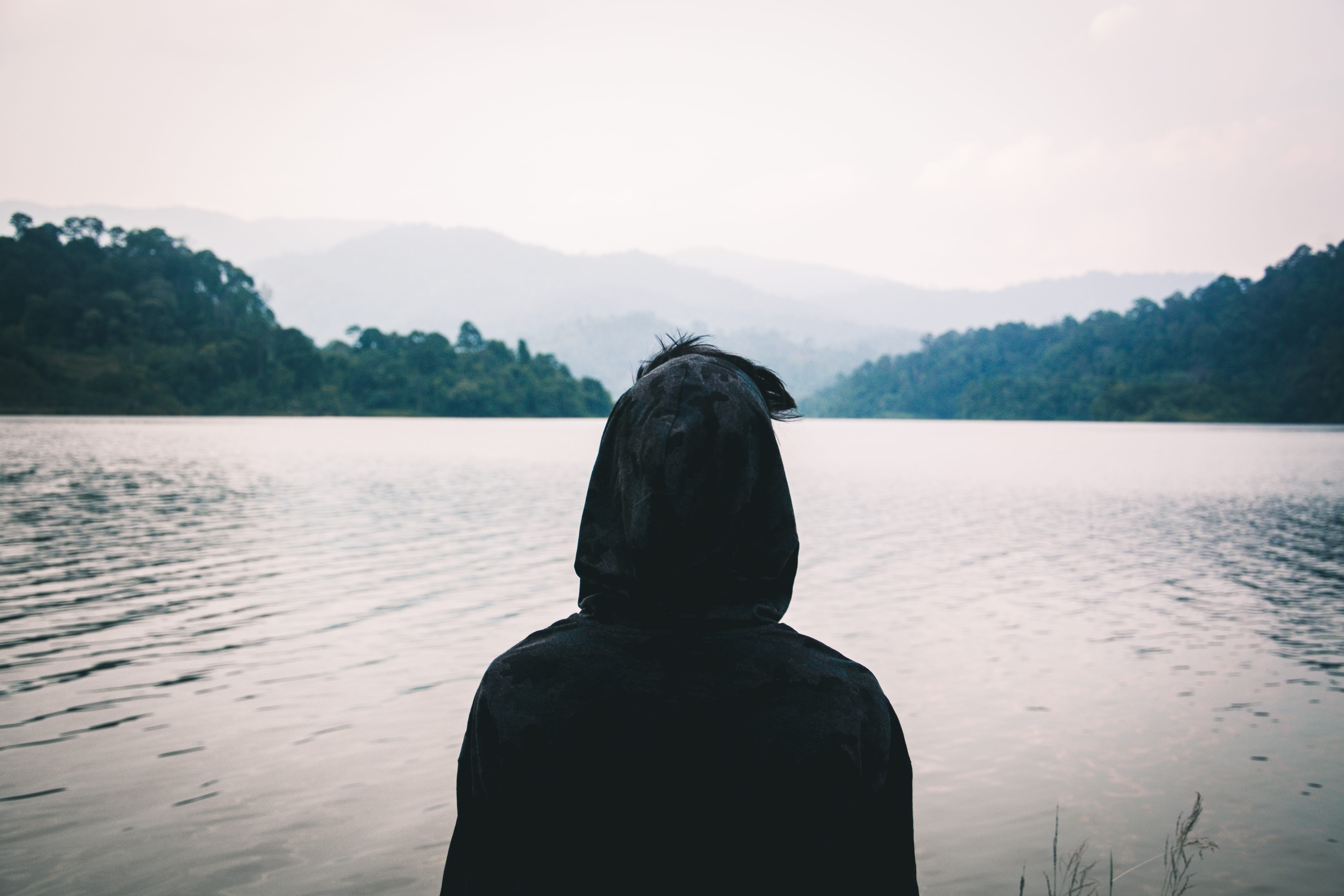 lake, scenics - nature, lifestyles, forest, real people, tree, selangor, rear view, malaysia, beauty in nature, water, tranquility, 5K, non-urban scene, HD Wallpaper