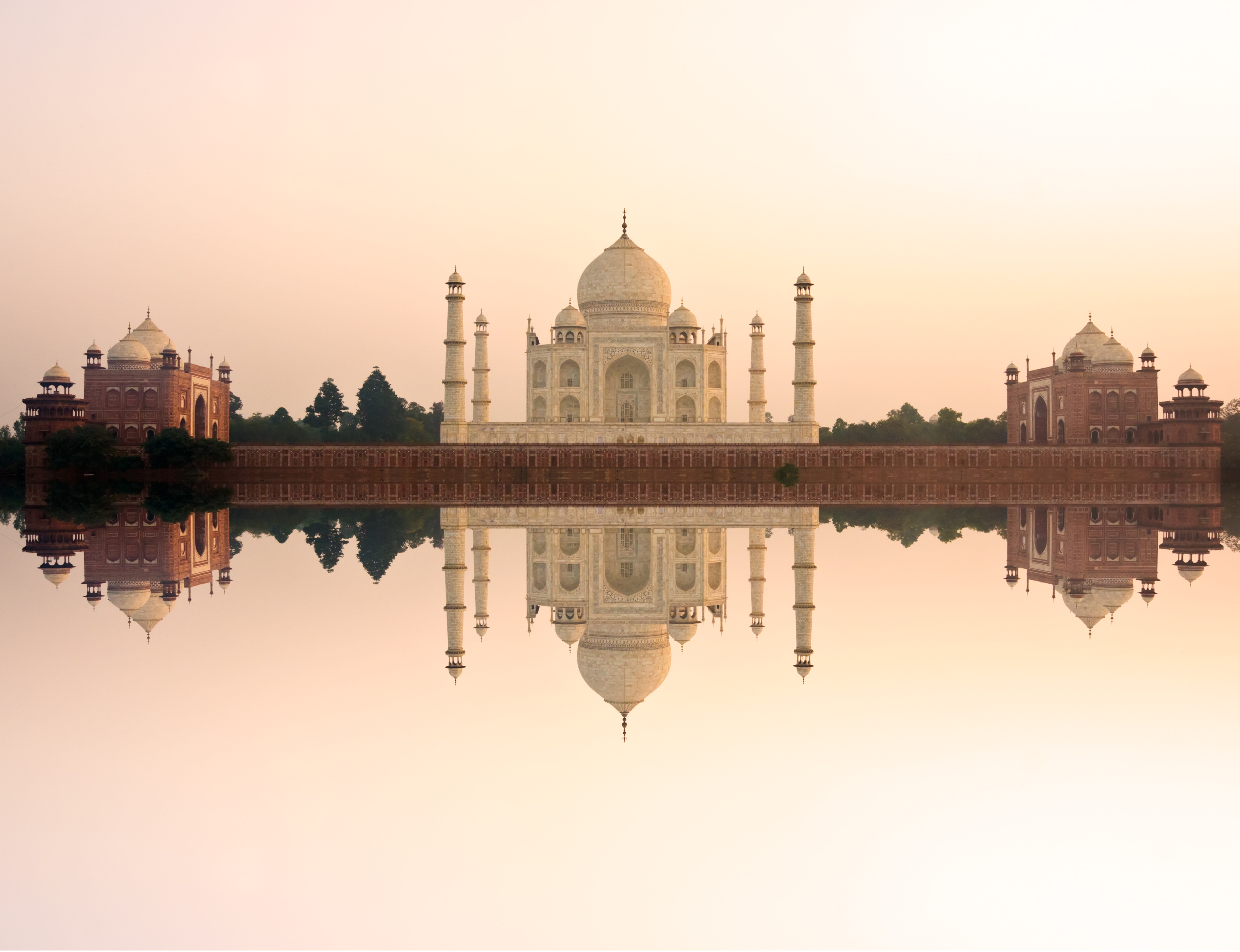 5K, Agra, India, 5K, Taj Mahal, Yamuna rive, HD Wallpaper