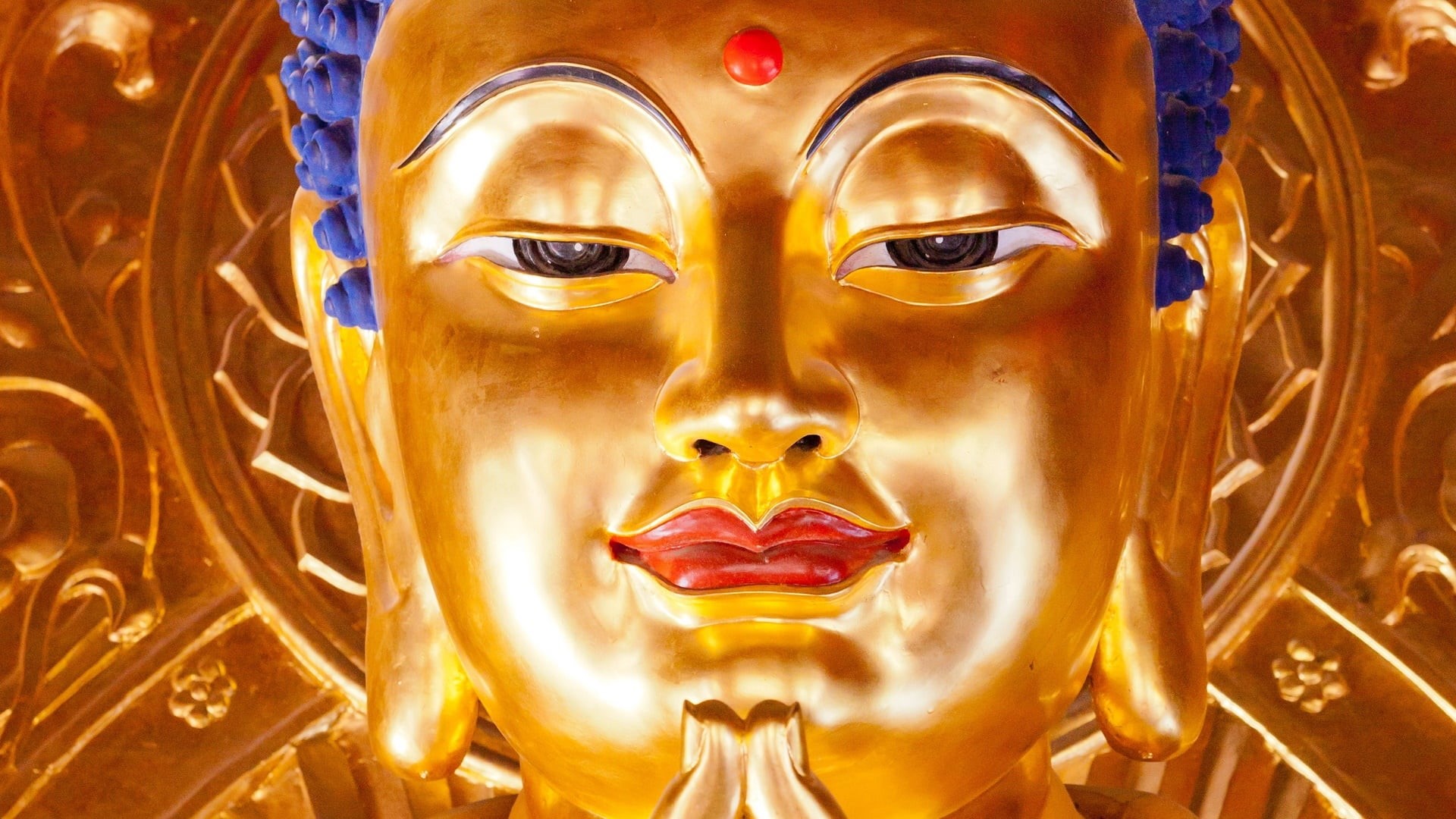 digital composite, meditation, gold, art, mask, creativity, golden, female likeness, no people, religion, close-up, face, sculpture, celebration, statue, HD Wallpaper