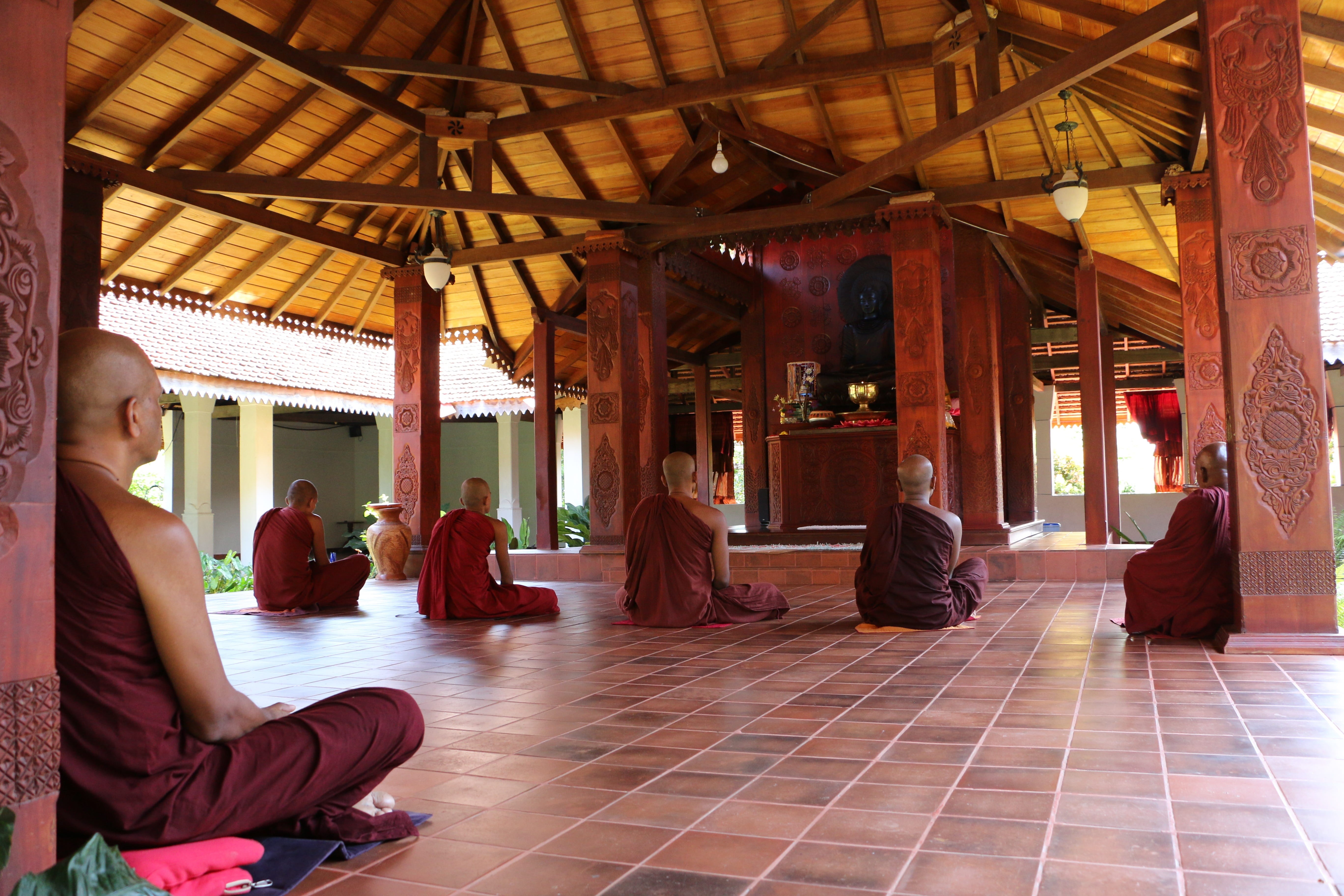 place of worship, indoors, built structure, relaxation, sangha, group of people, aparekka, sri lanka, real people, meditation, buddha, flooring, lifestyles, HD Wallpaper