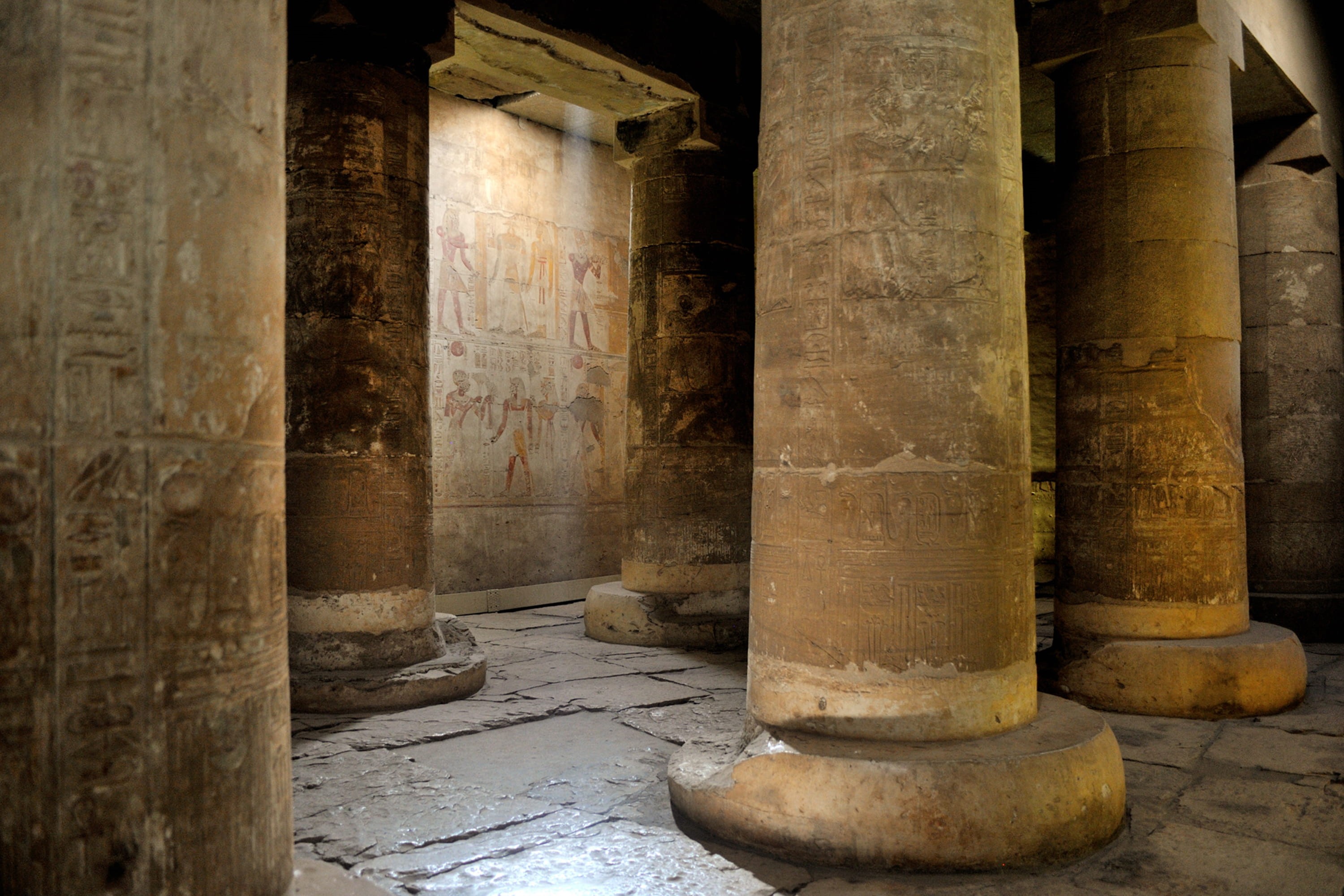 hieroglyphs, spirituality, history, egypt, temple, architecture, travel destinations, Abydos, no people, stone material, stone, the past, place of worship, HD Wallpaper