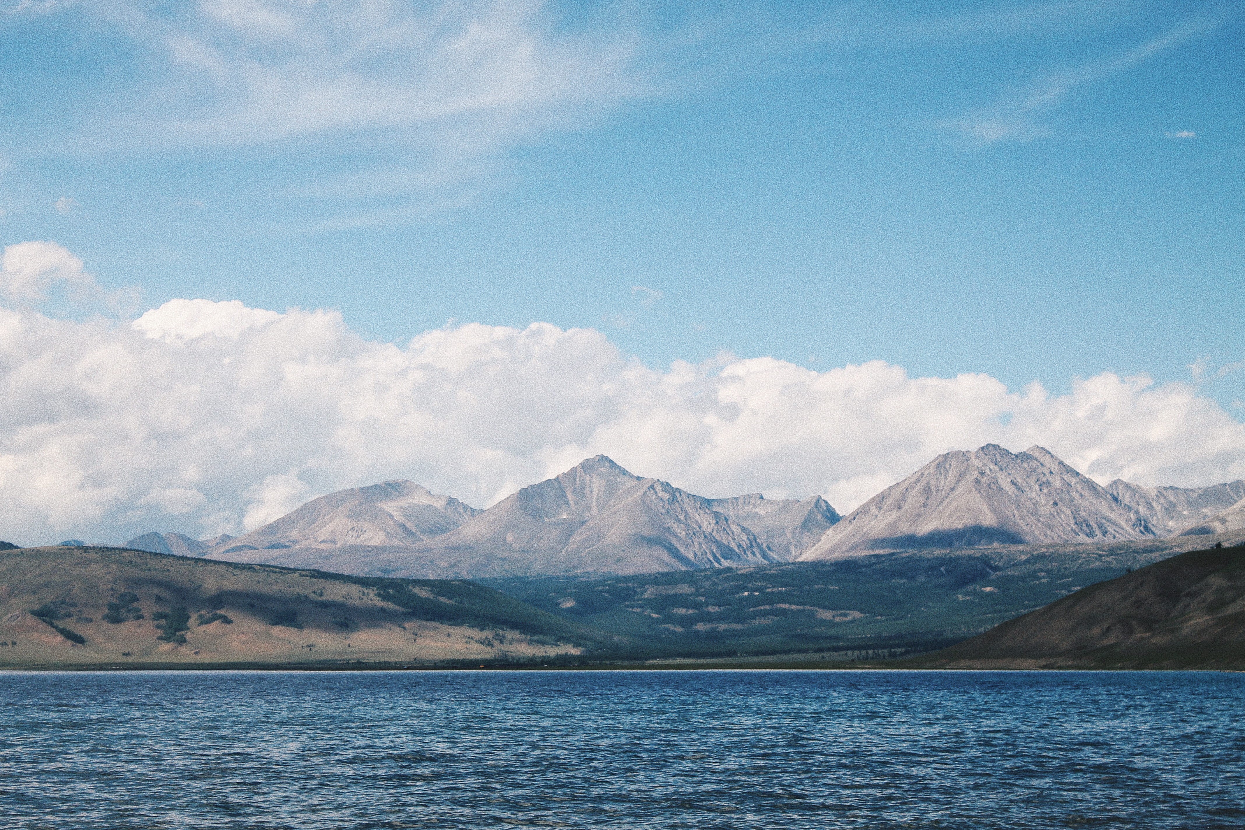 tranquil scene, day, view into land, 4K, tranquility, mountain, lake, range, idyllic, mongolia, scenics - nature, mountain range, environment, beauty in nature, HD Wallpaper