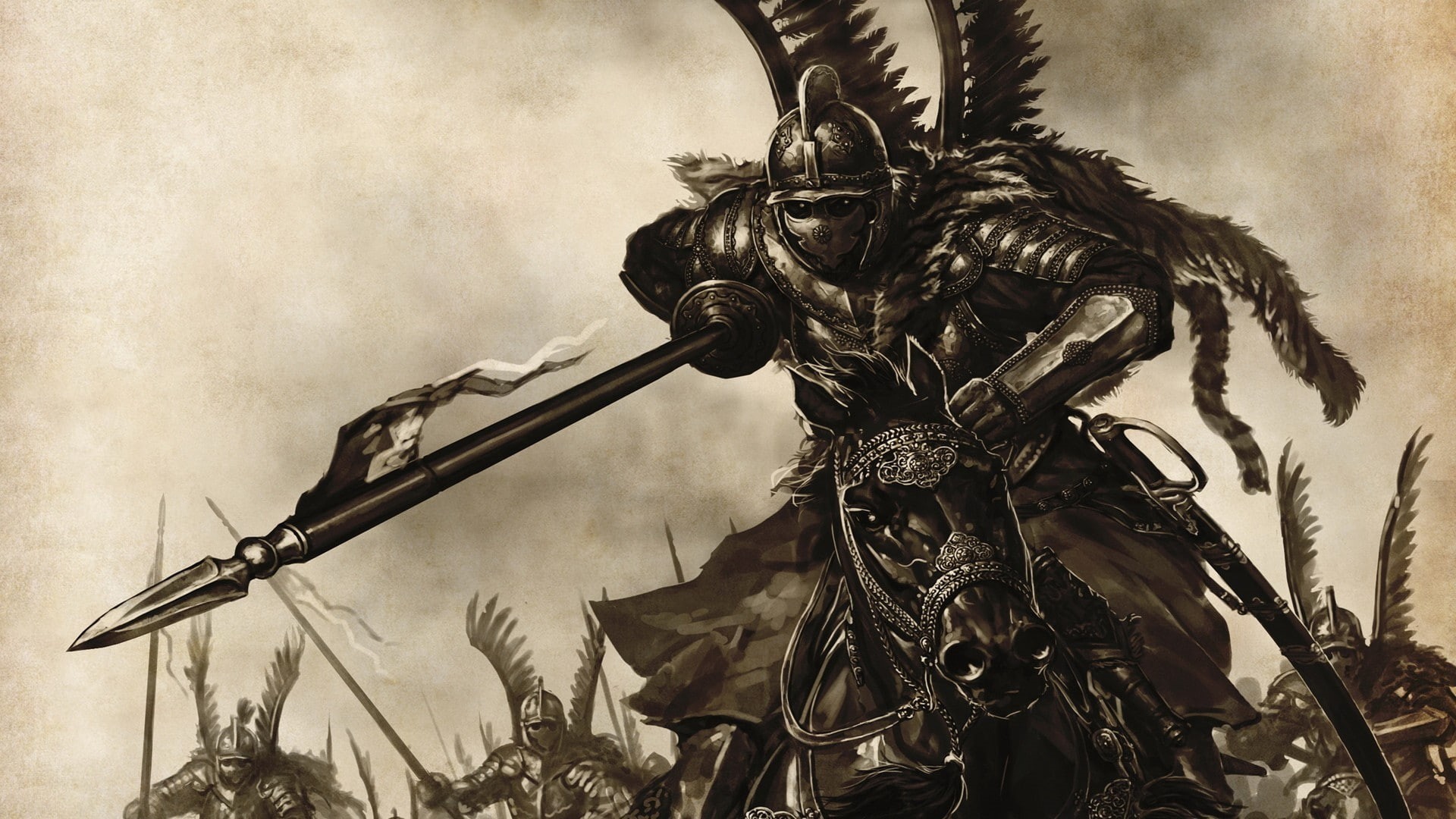 digital, video games, Polish hussar, wings, Poland, digital art, Mount and Blade, war, 1080P, horse, knight, HD Wallpaper