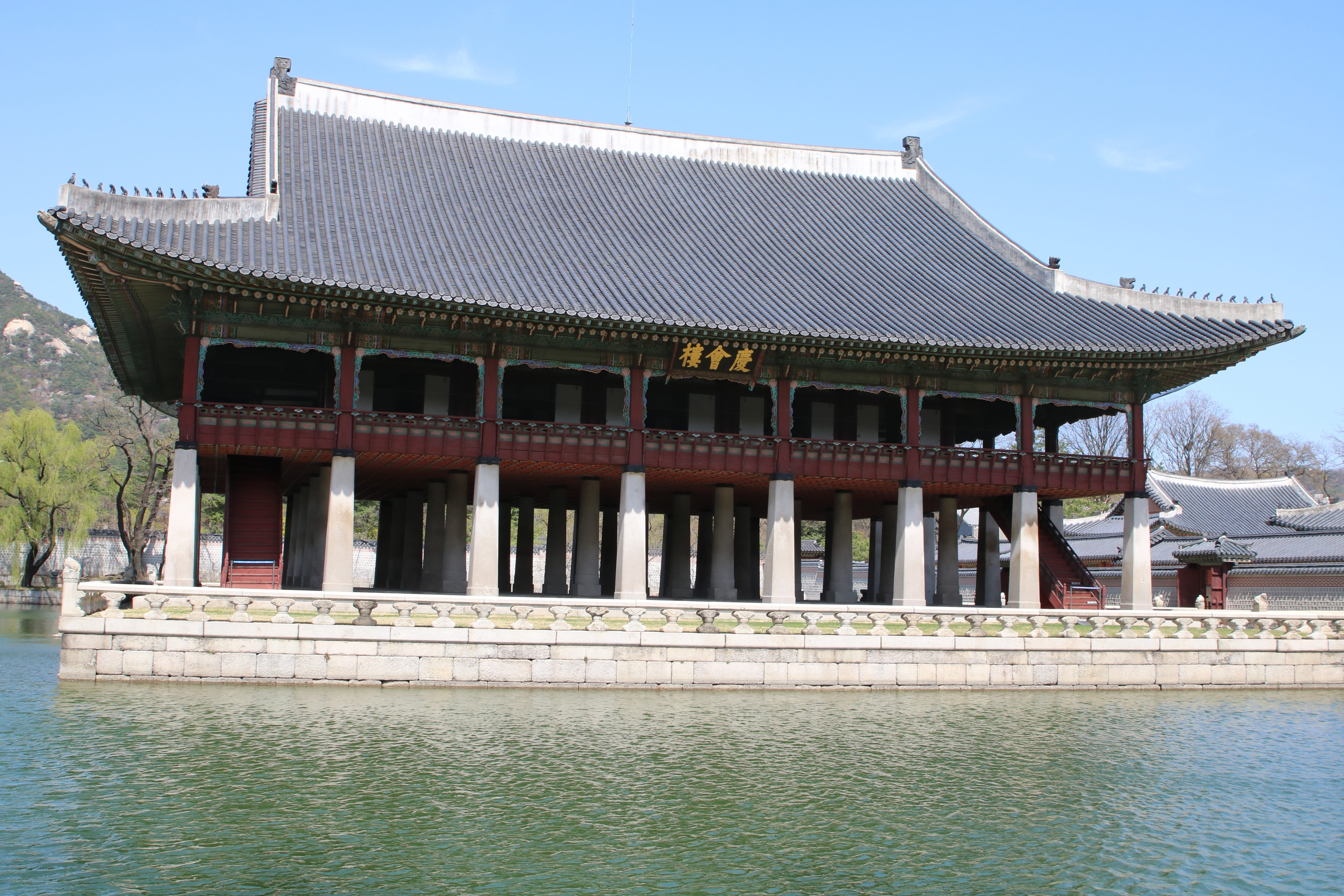 travel, gyeongbok palace, outdoors, building exterior, history, seoul, korea, travel destinations, city, no people, sky, roof, tourism, cultural property, HD Wallpaper