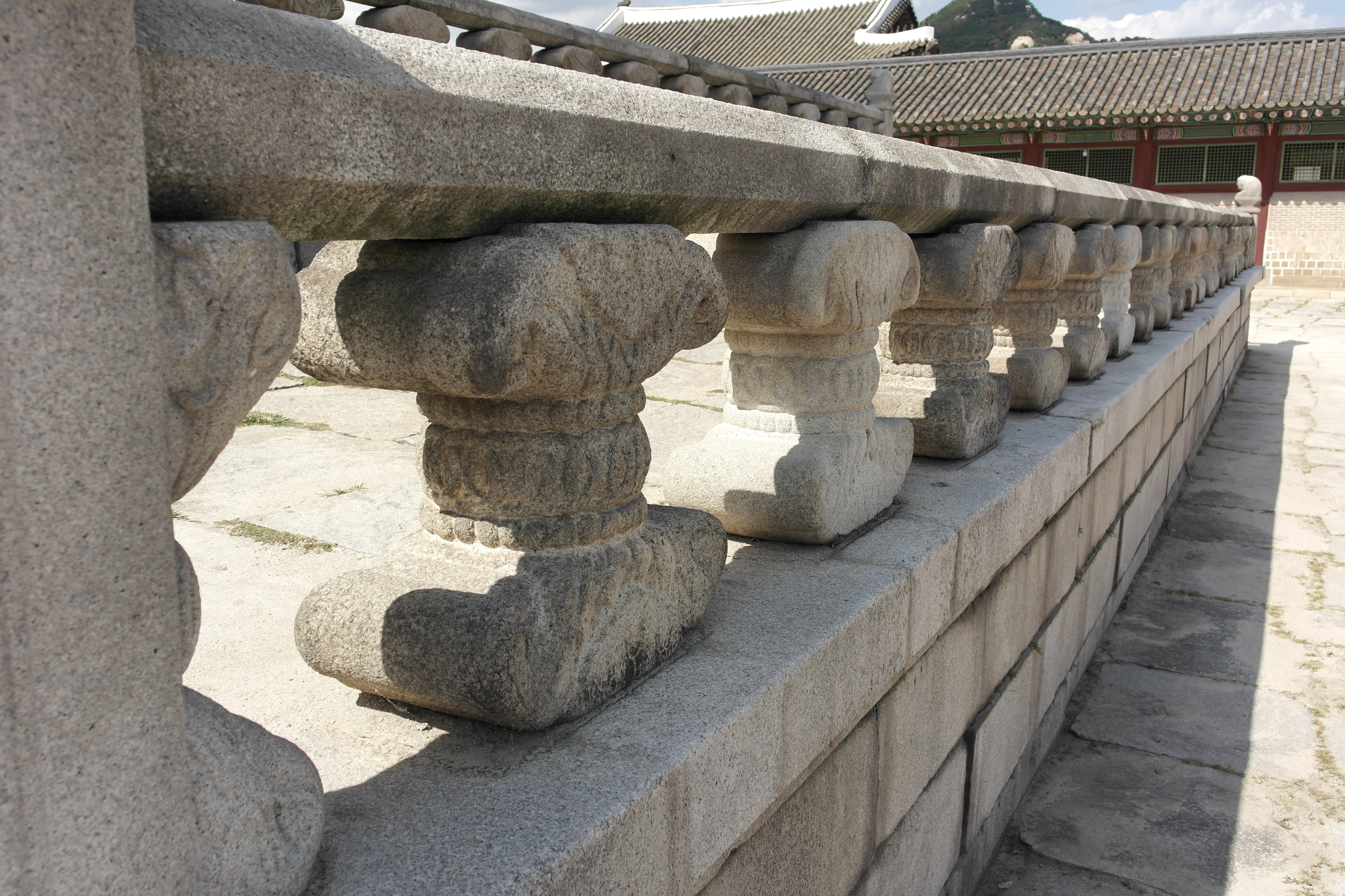 sunlight, the past, 5K, day, in a row, rock, bridge, footpath, bridge - man made structure, solid, republic of korea, high angle view, no people, gyeongbok palace, HD Wallpaper