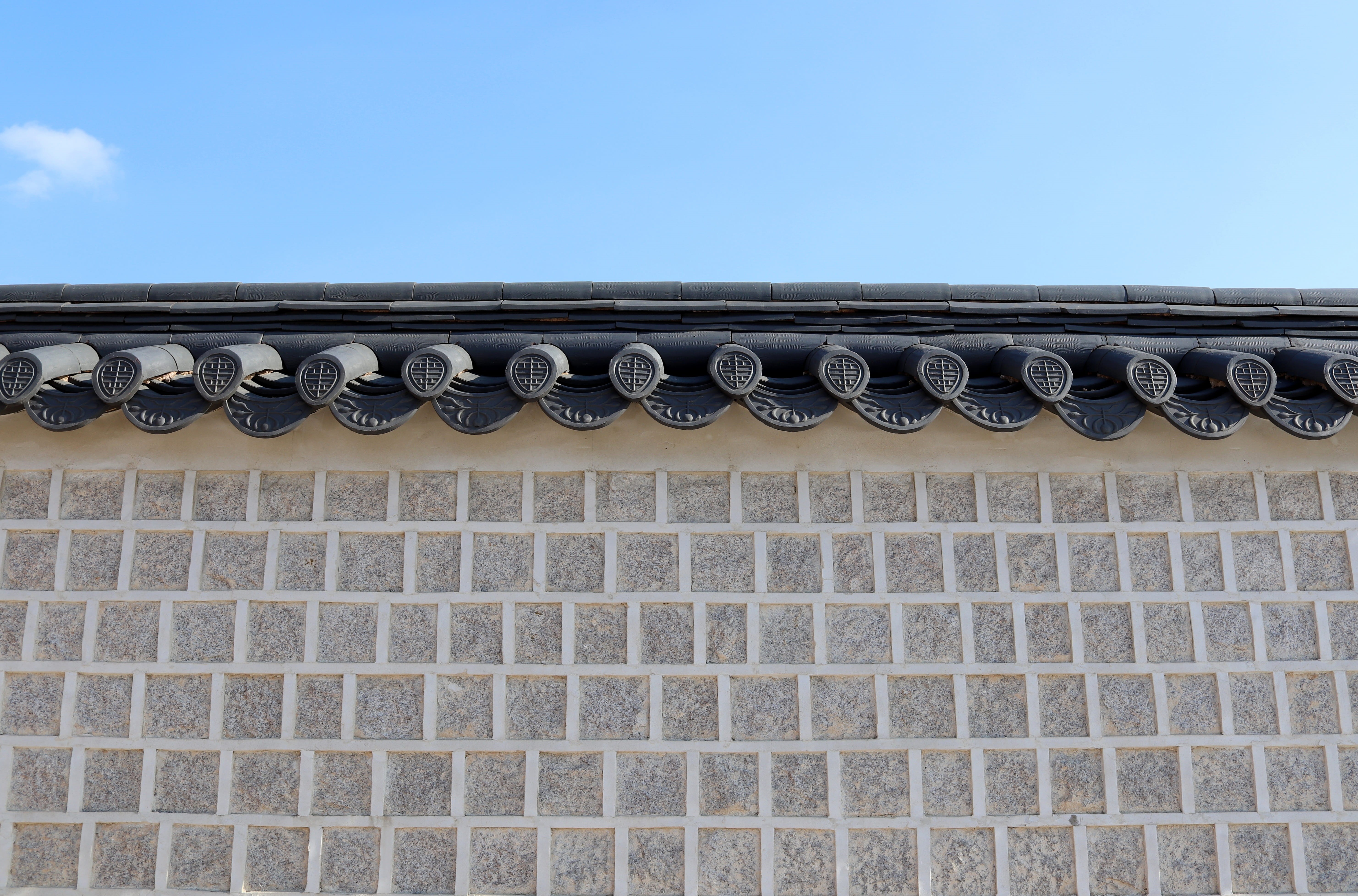 day, building exterior, house, built structure, sky, architecture, pattern, outdoors, republic of korea, damme, roof tile sheet, copy space, gyeongbok palace, HD Wallpaper