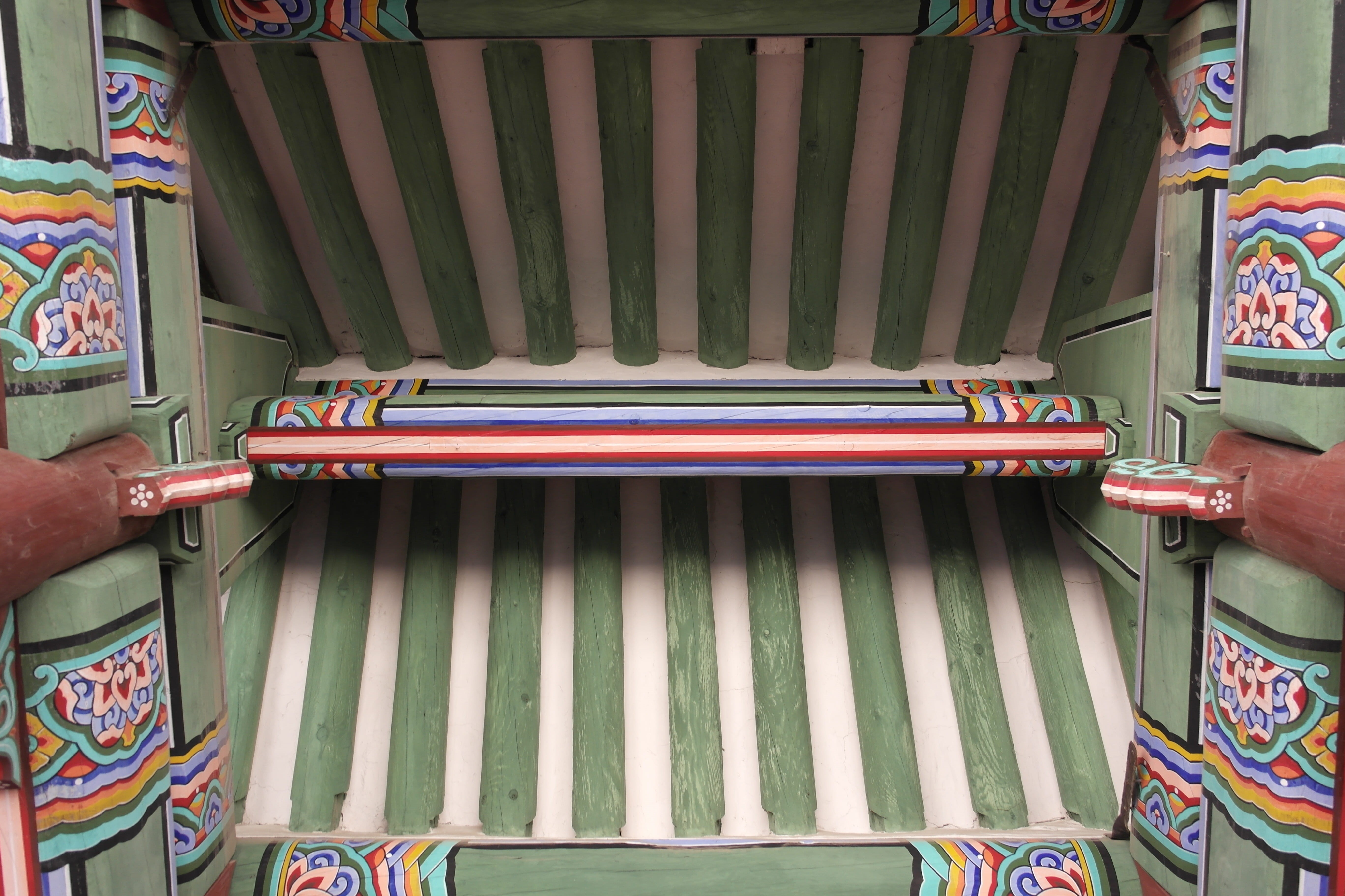 no people, Republic Of Korea, striped, Gyeongbok Palace, indoors, outdoors, one person, wood - material, gyeongbok, creativity, palace, 5K, arts culture and entertainment, HD Wallpaper