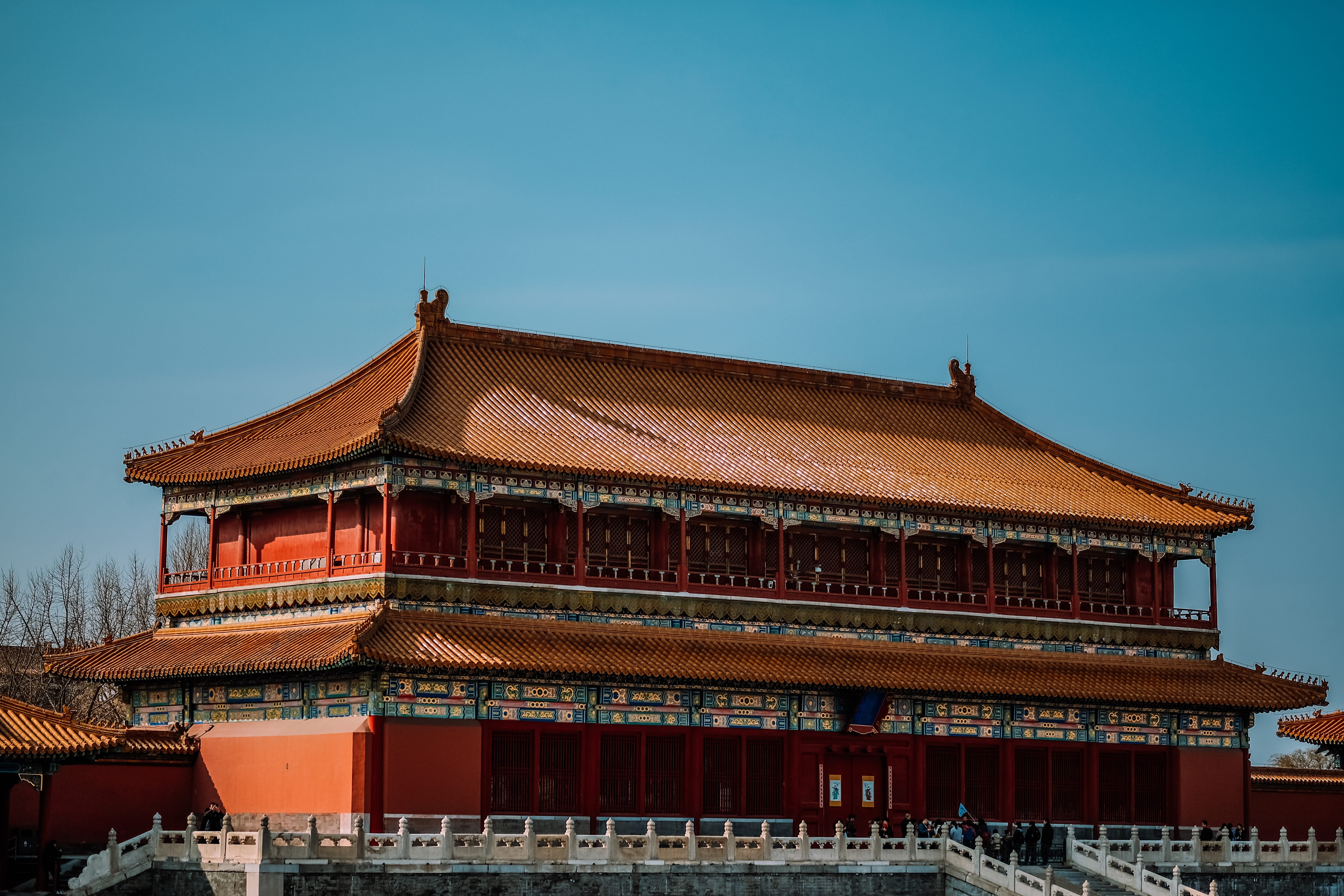 building, spire, human, forbidden city, temple, outdoors, person, building exterior, pagoda, day, history, shrine, architecture, the past, travel, worship, HD Wallpaper