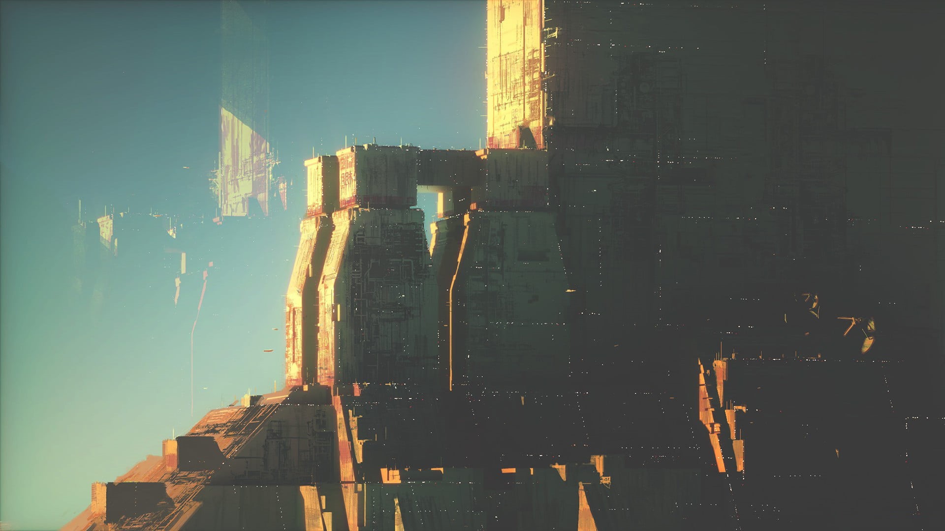 building exterior, 1080P, sunlight, financial district, reflection, futuristic, sky, no people, water, concrete, development, structure, Star Wars, brown, HD Wallpaper