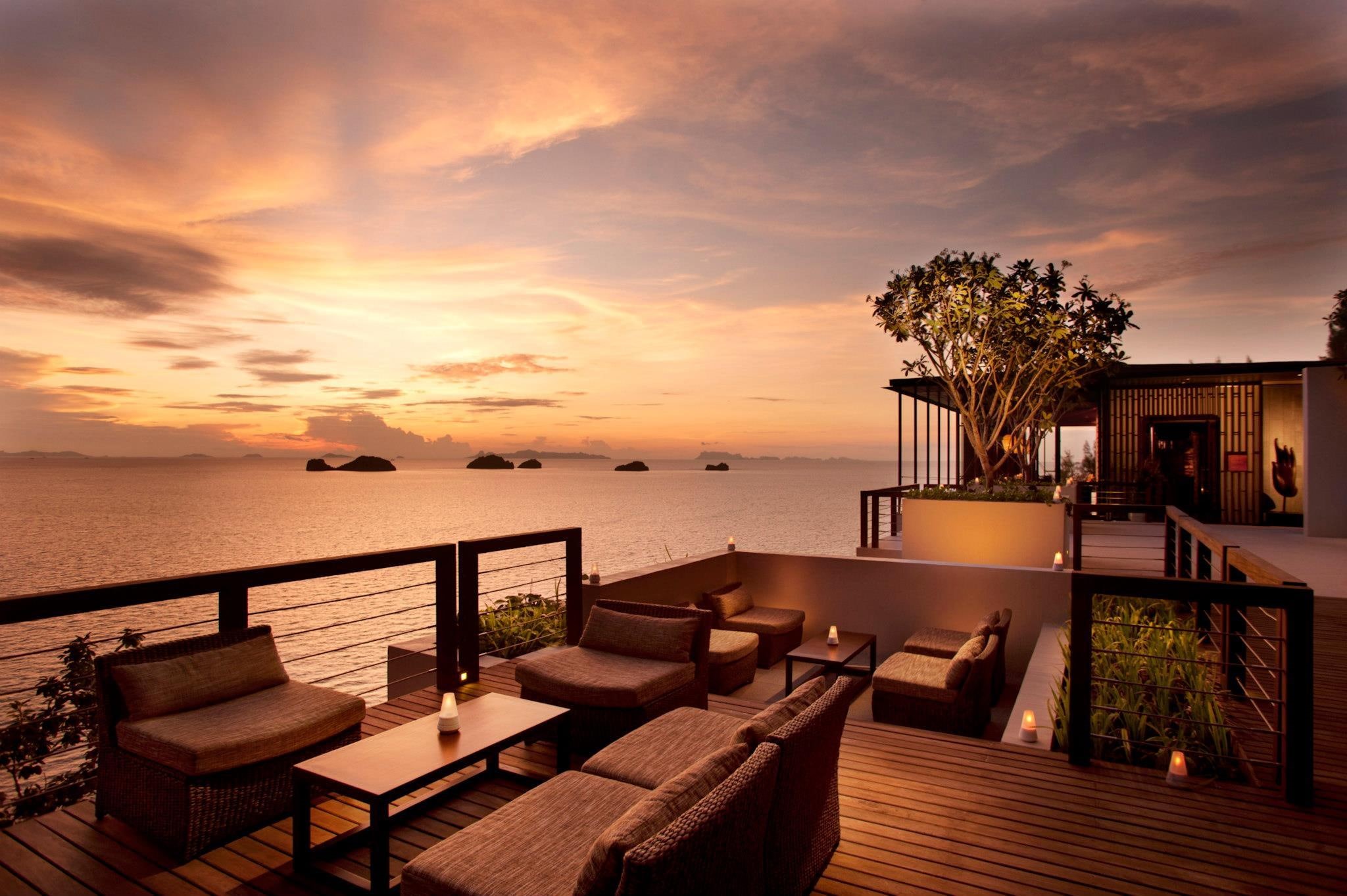lagoon, resort, island, 1080P, dusk, evening, retreat, apartment, sunset, ocean, hotel, across, thail, paradise, stunning, exotic, lodge, beach, HD Wallpaper
