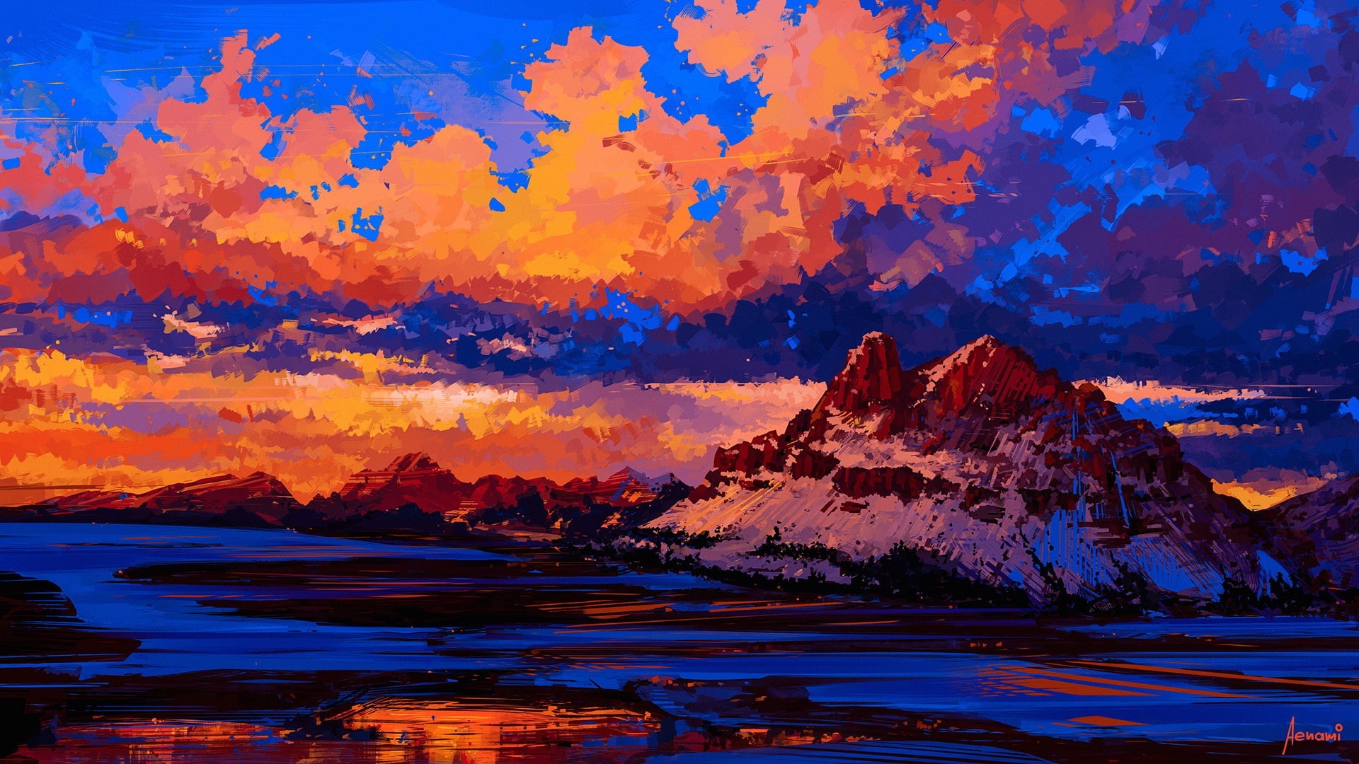 artwork, 1080P, Aenami, HD Wallpaper