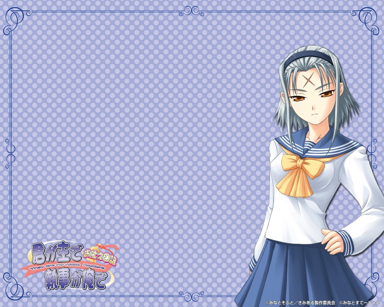 girl, front view, human representation, females, standing, anime, kuki ageha, dress, kimi ga aruji de shitsuji ga ore de, female likeness, art and craft, HD Wallpaper