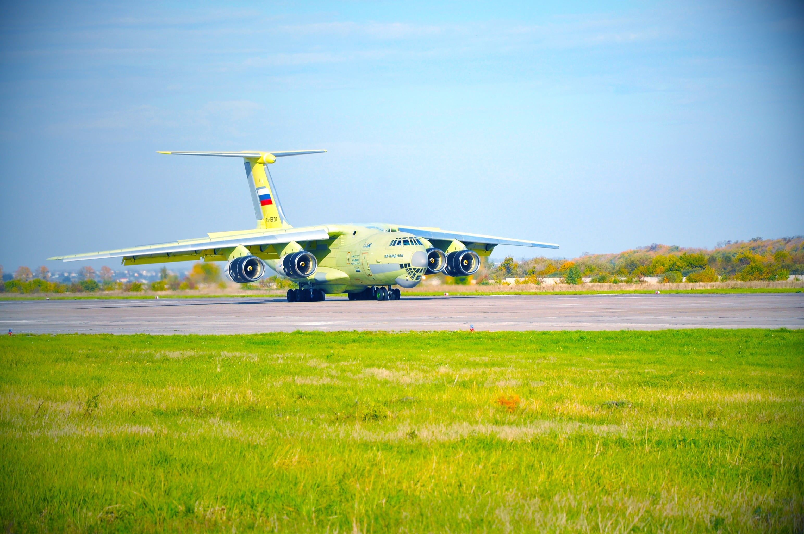 no people, 90A, Russia, land, Turbine, transportation, field, military, airport runway, flying, Wings, outdoors, travel, 2K, day, mode of transportation, HD Wallpaper