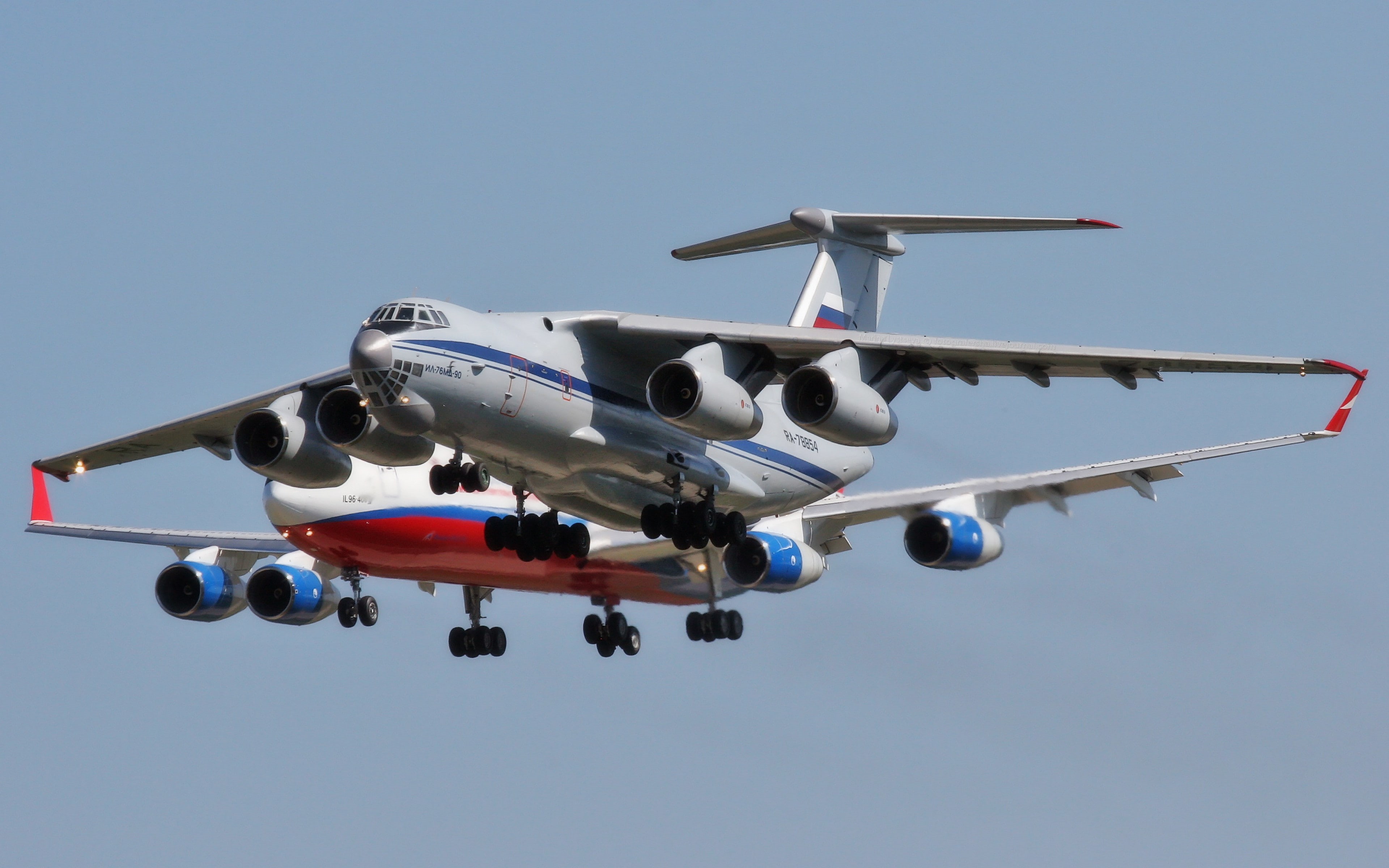airplanes, il-76, 4K, il-96, flight, russian air force, sky, HD Wallpaper
