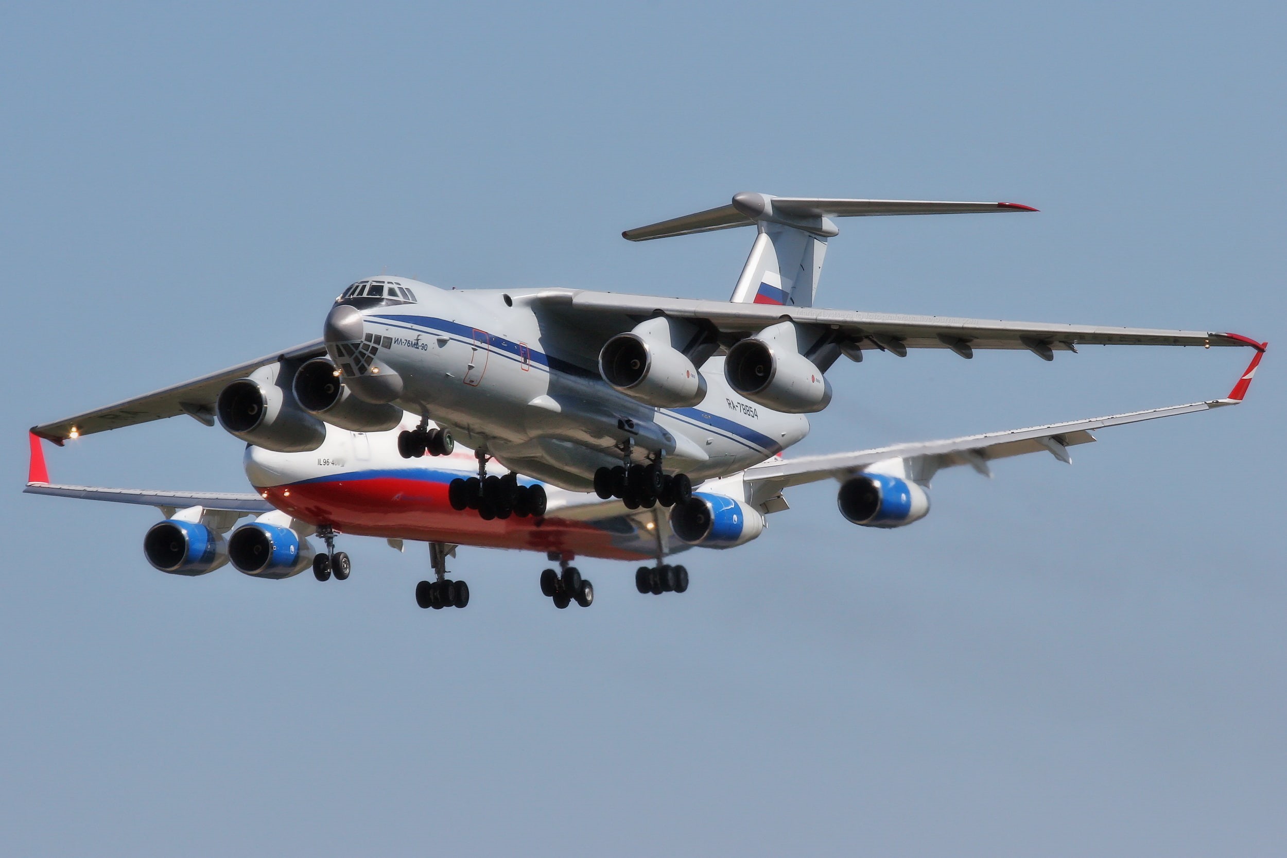 The Il-76, The Il-96, MAX, 1080P, MD-90, Landing, Russian Air Force, Chassis, Couple, Flight, 400, Pair, The Russian air force, HD Wallpaper
