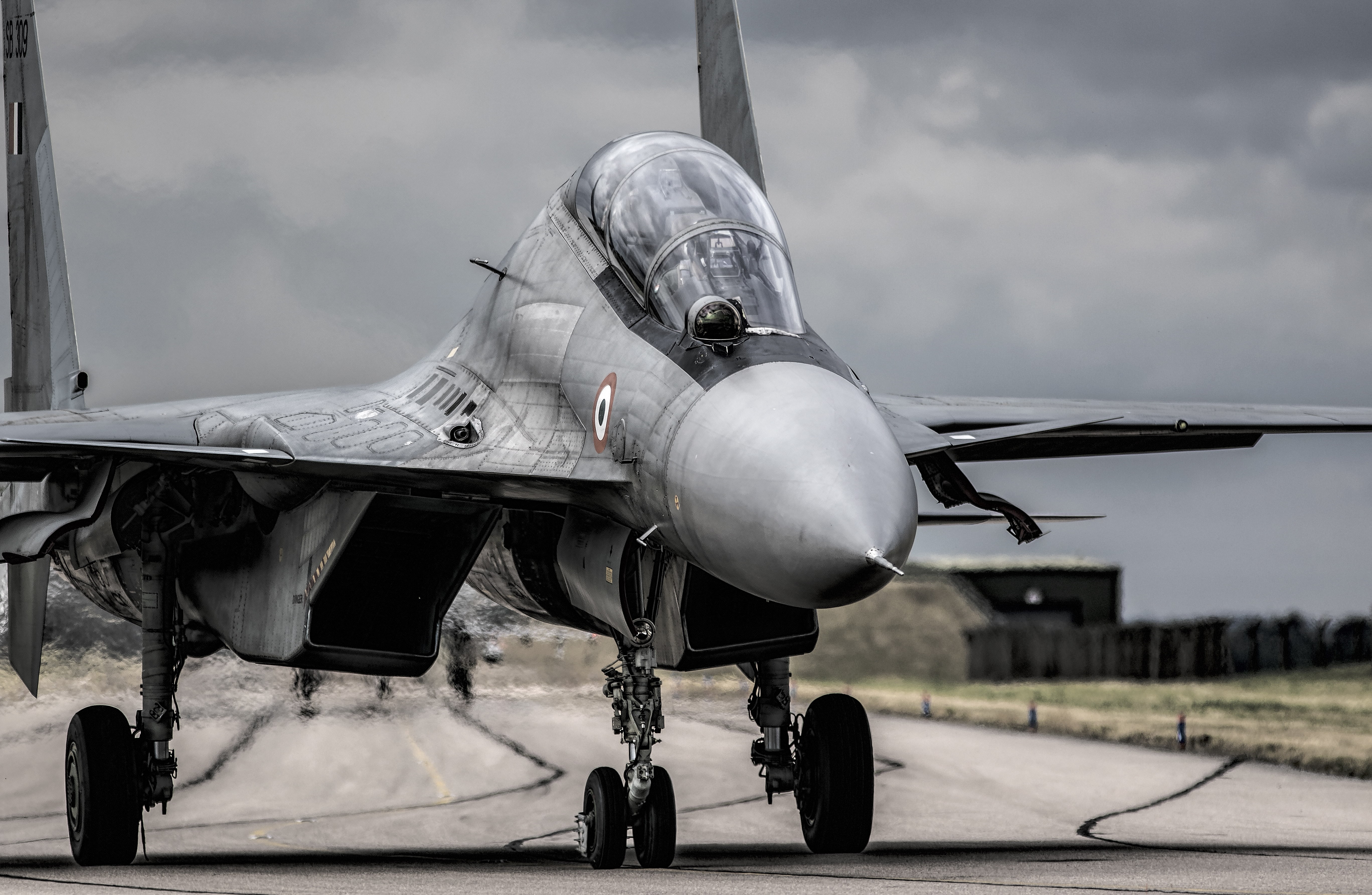 MKИ, the airfield, multi-role fighter, Su-30, 5K, HD Wallpaper