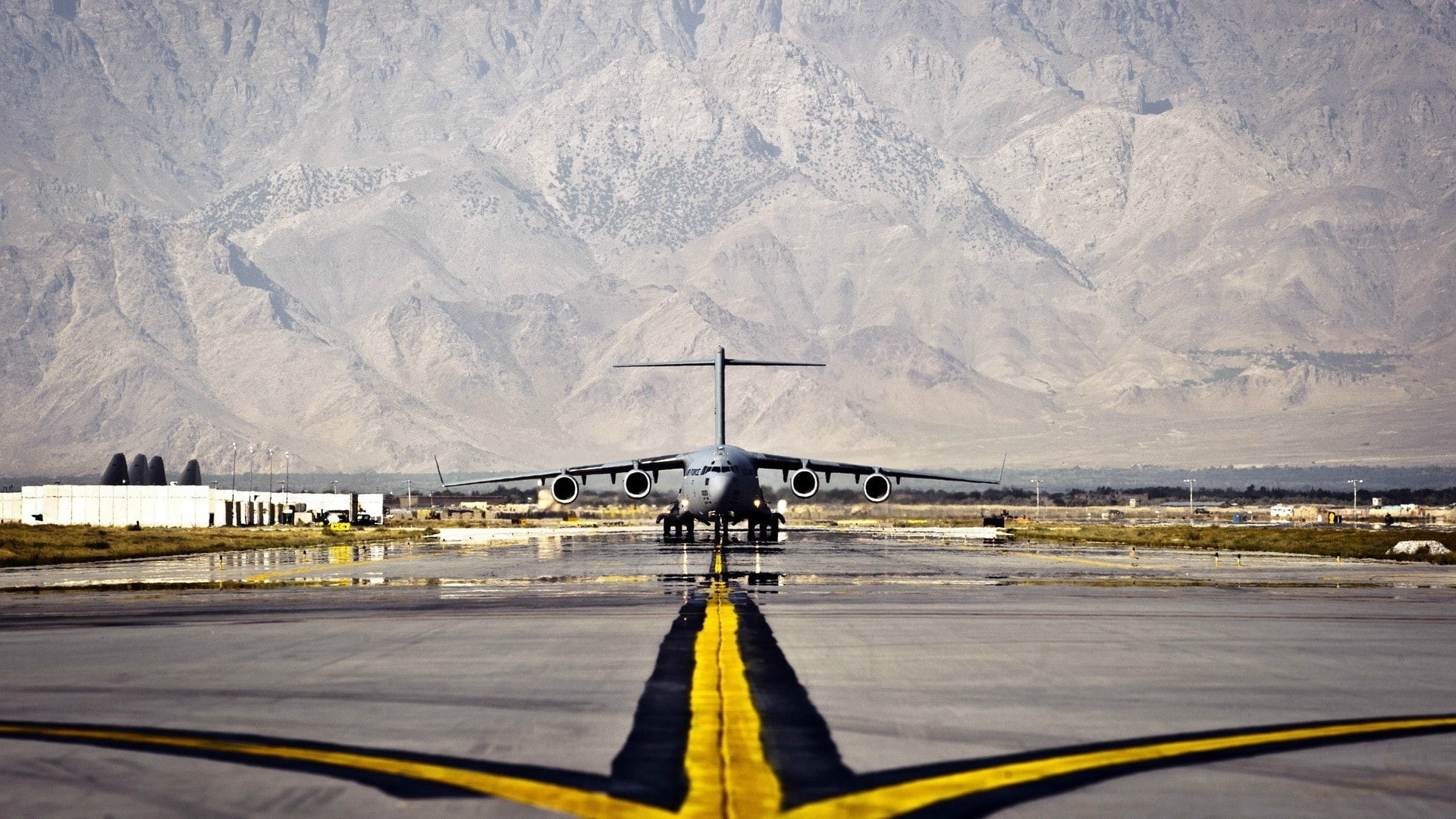 airport, air vehicle, transportation, 1080P, plane, airfield, asphalt, air force, aerospace industry, flying, military, army, nature, mode of transportation, HD Wallpaper