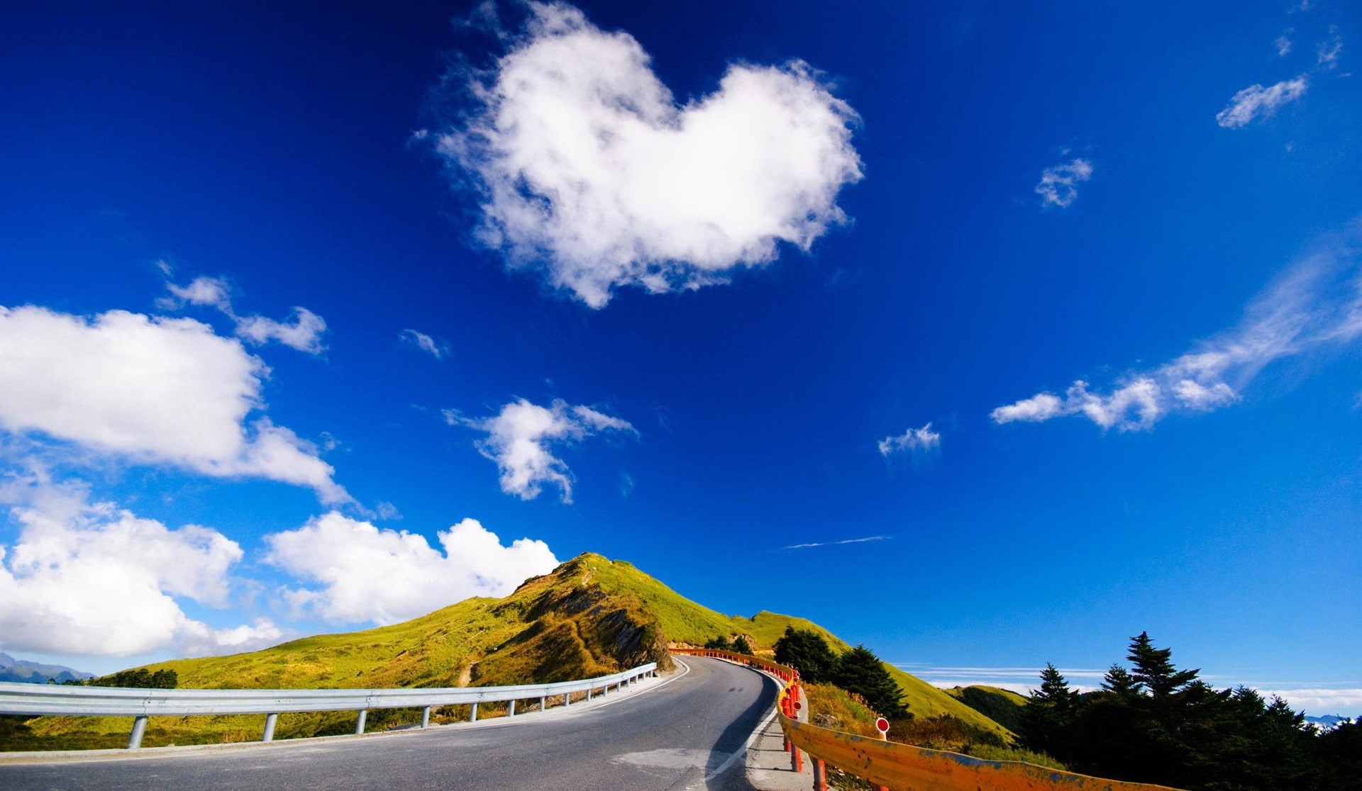 cloud - sky, idyllic, travel destinations, transportation, outdoors, environment, mountain, winding road, non-urban scene, plant, tranquility, no people, HD Wallpaper