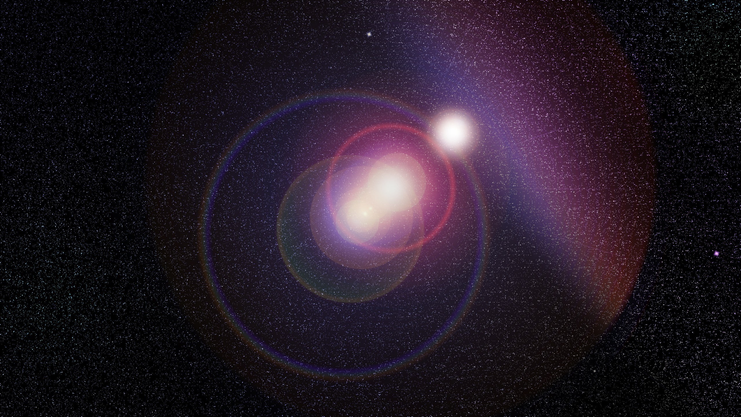 lens flare, space, 2K, stars, HD Wallpaper