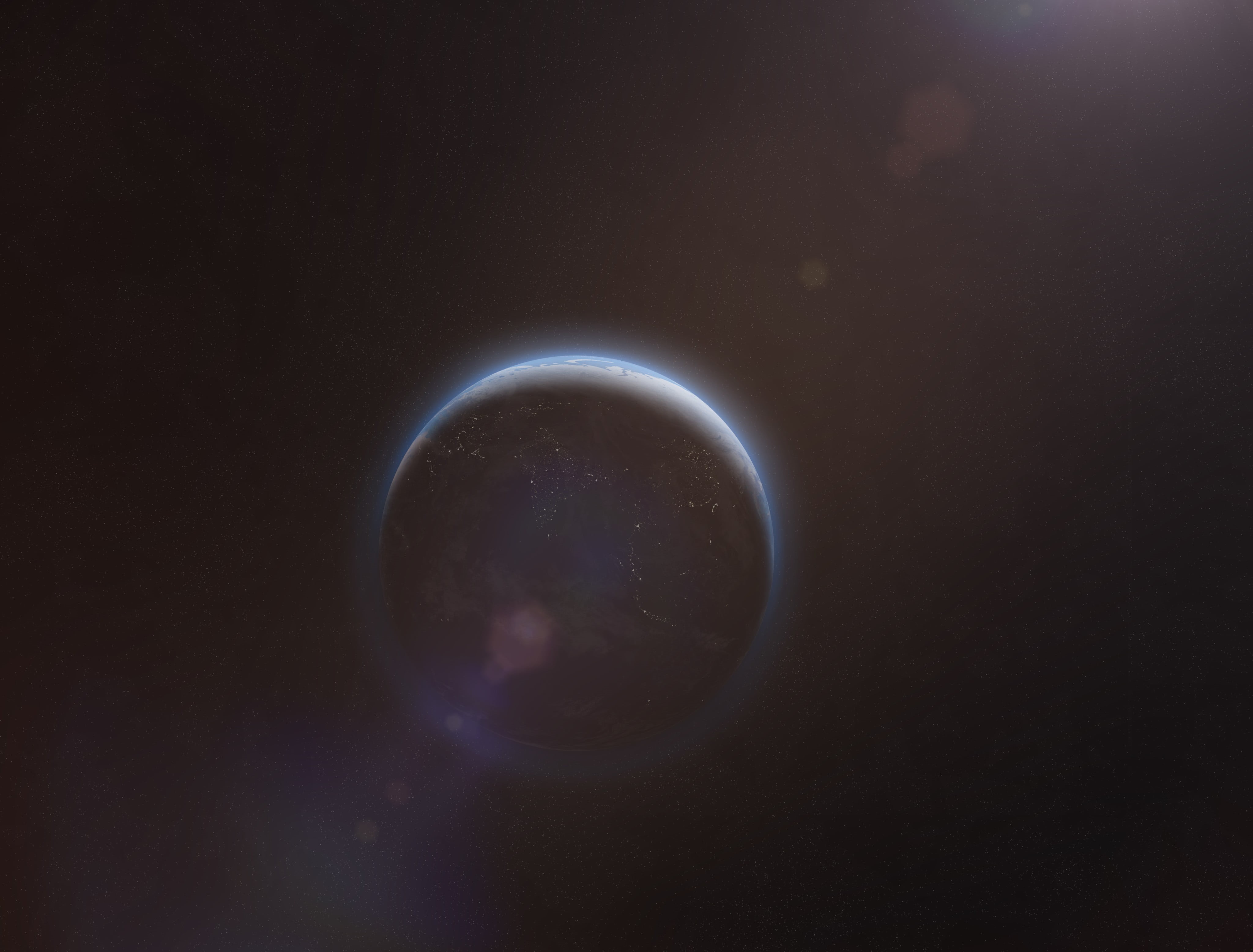illuminated, 4K, gray, galaxy, star - space, night, black, shape, space, geometric shape, circle, planet, metal, nature, sky, planet - space, light - natural phenomenon, HD Wallpaper