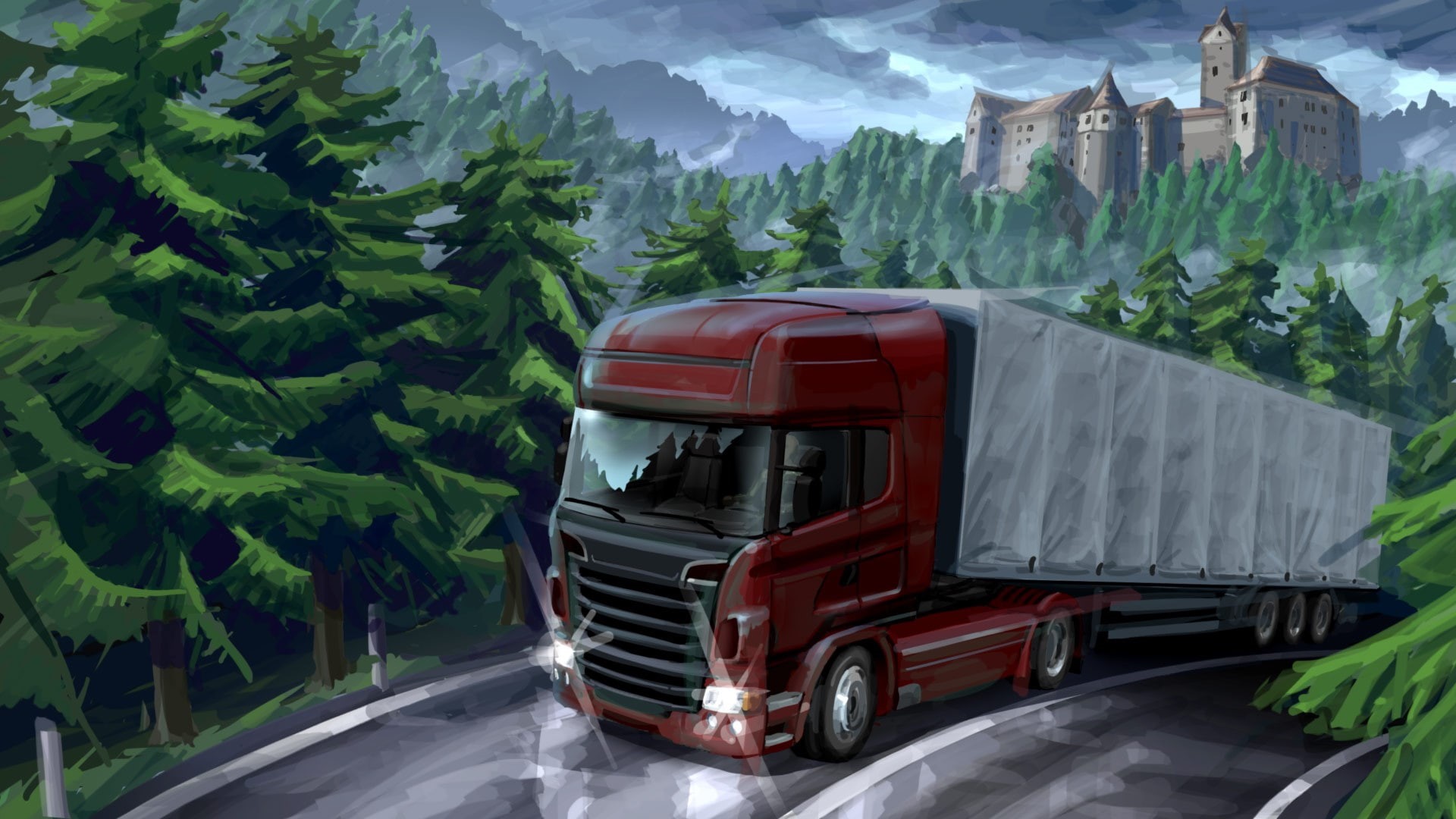 Euro Truck Simulator 2, 1080P, HD Wallpaper