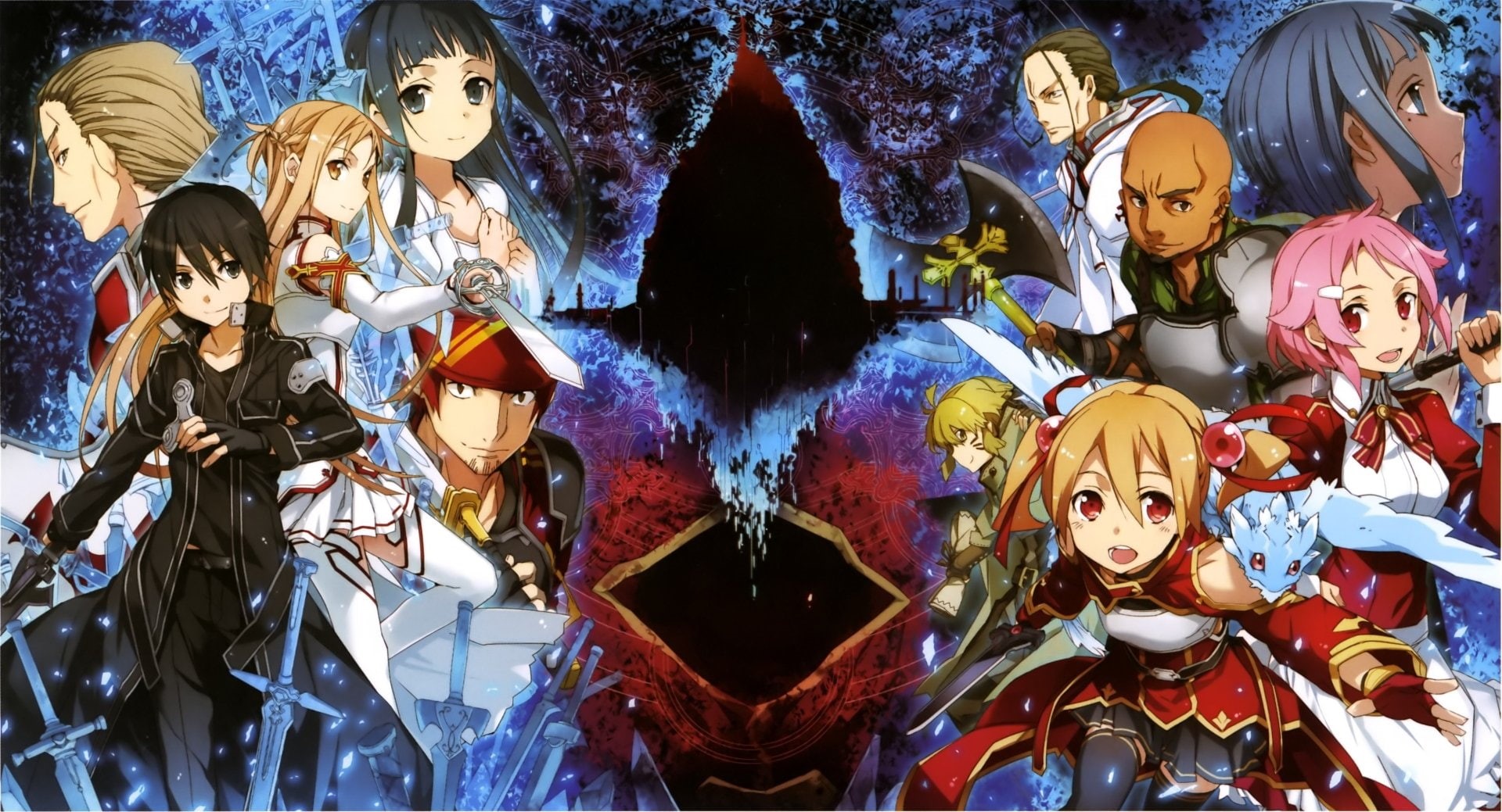 Yui (Sword Art Online), Heathcliff (Sword Art Online), Agil (Sword Art Online), Pina (Sword Art Online), Argo (Sword Art Online), Silica (Sword Art Online), HD Wallpaper