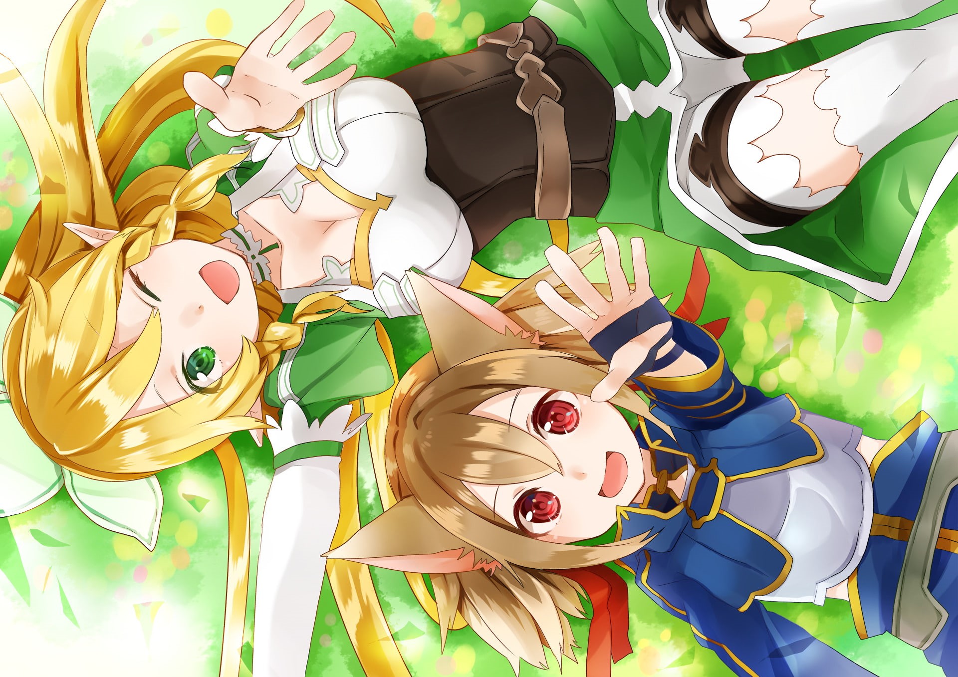 Suguha Kirigaya, Keiko Ayano, Sword Art Online, 1080P, Silica (Sword Art Online), Leafa (Sword Art Online), HD Wallpaper