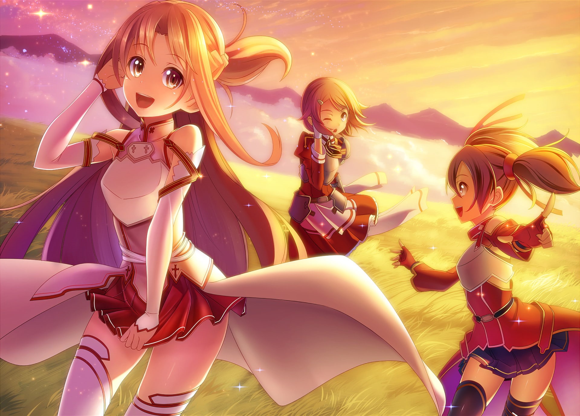 Lisbeth (Sword Art Online), Silica (Sword Art Online), Asuna Yuuki, Keiko Ayano, Rika Shinozaki, Sword Art Online, 1080P, HD Wallpaper