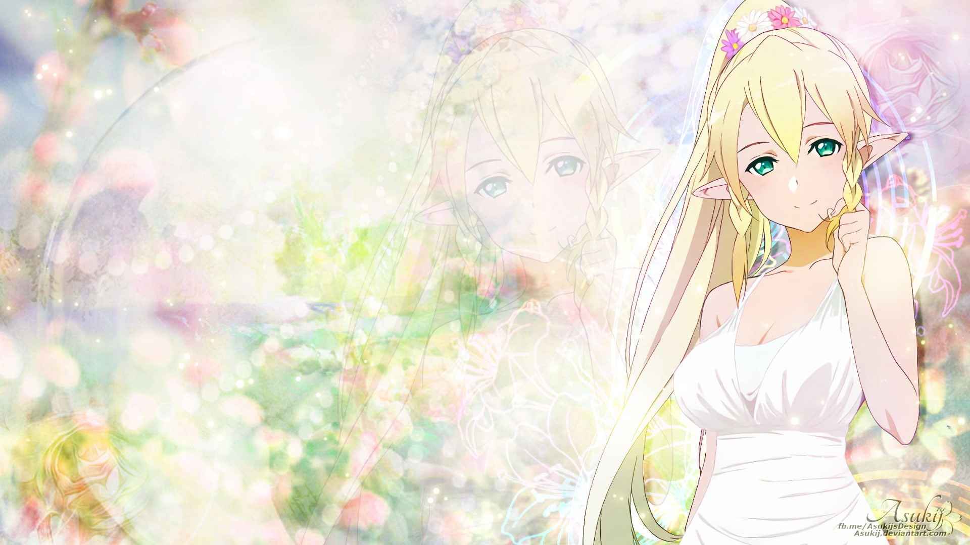 Leafa (Sword Art Online), springtime, adult, fashion, young adult, females, looking at camera, human face, beautiful people, beauty, Suguha Kirigaya, nature, HD Wallpaper