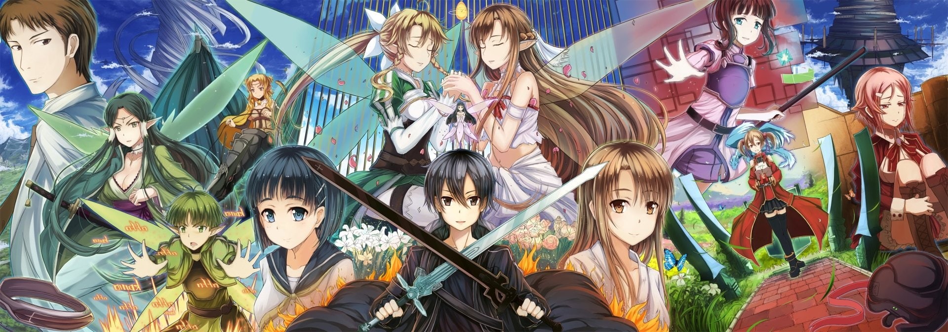 Sakuya (Sword Art Online), Lisbeth (Sword Art Online), Kirito (Sword Art Online), 1080P, Asuna Yuuki, Recon (Sword Art Online), Sword Art Online, Leafa (Sword Art Online), HD Wallpaper