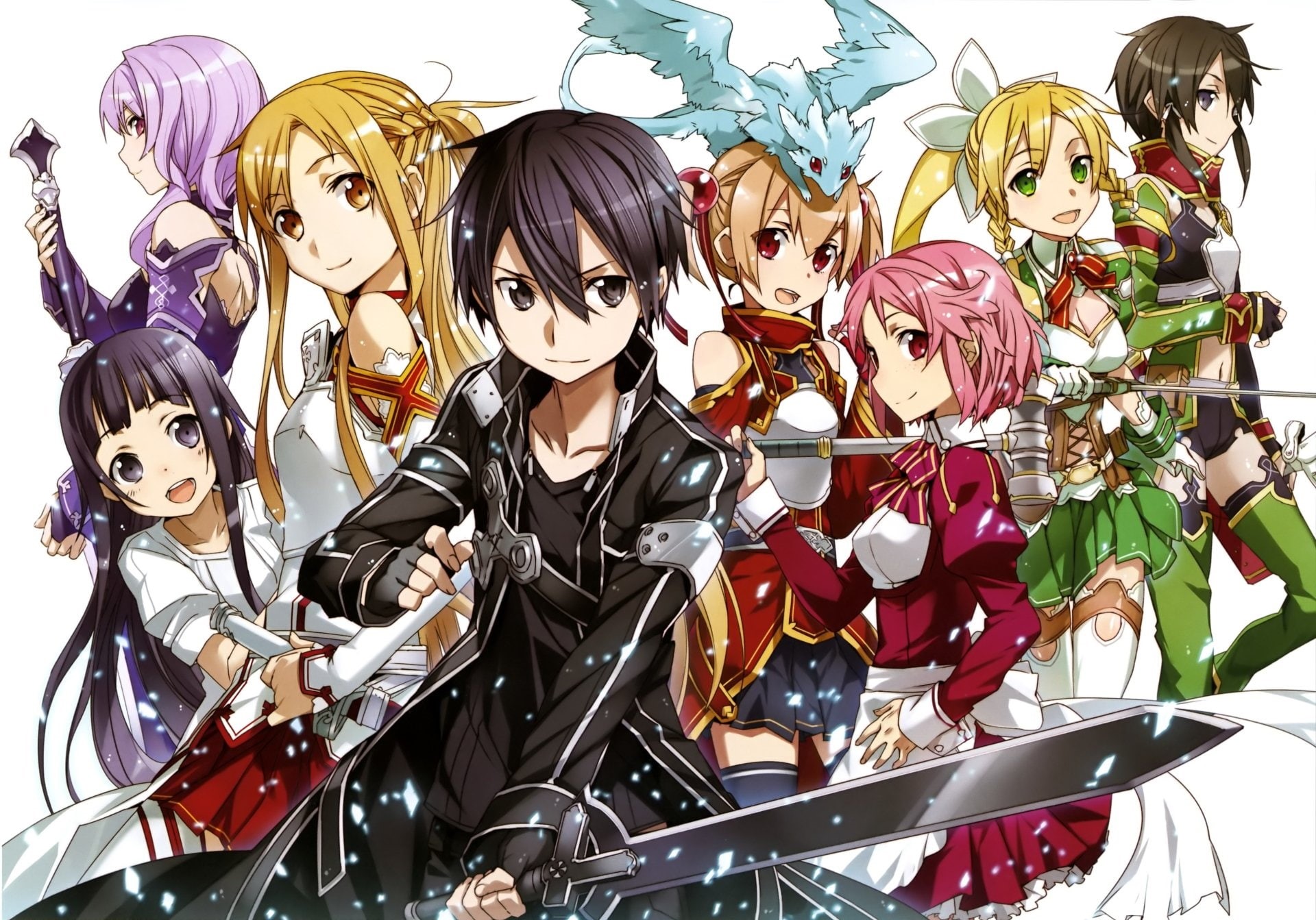 large group of objects, Sword Art Online, variation, Sinon (Sword Art Online), male likeness, festival, retail display, retail, no people, Asuna Yuuki, HD Wallpaper