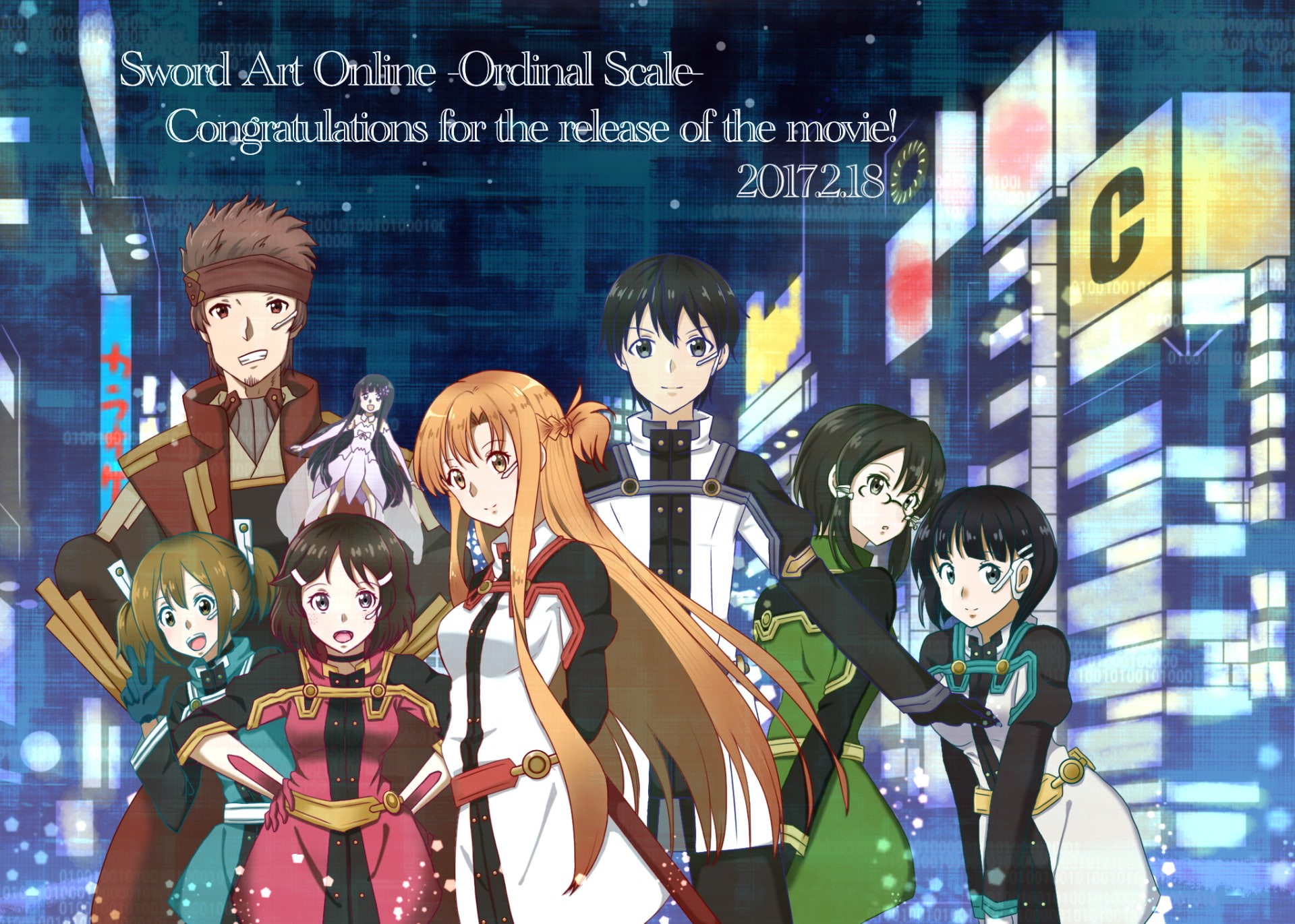 Kazuto Kirigaya, Keiko Ayano, Kirito (Sword Art Online), Suguha Kirigaya, Lisbeth (Sword Art Online), Asuna Yuuki, 1080P, Asada Shino, Yui (Sword Art Online), HD Wallpaper