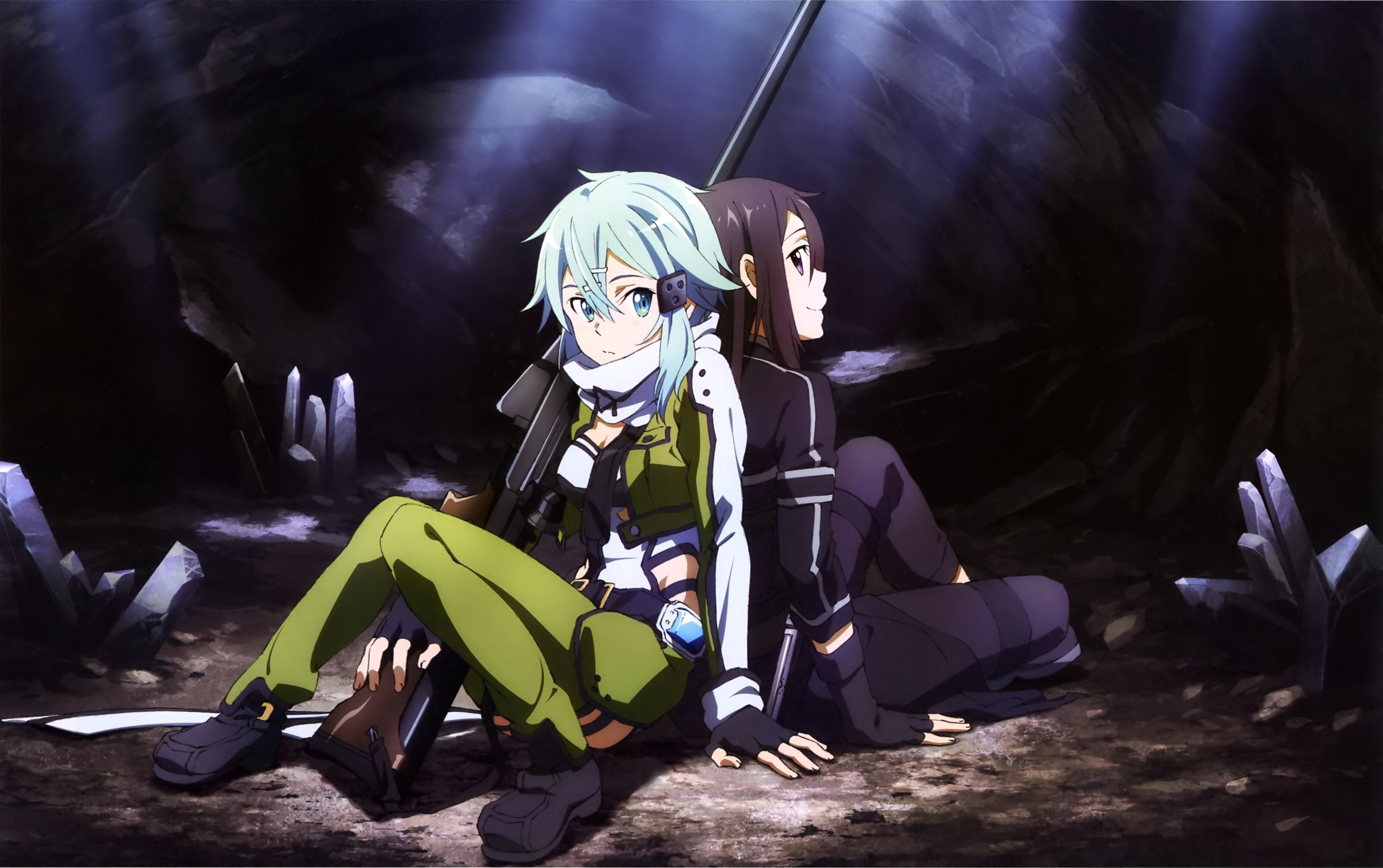 outdoors, nature, mask, leisure activity, land, Shinon(Sword Art Online), men, Kirigaya Kazuto, Sword Art Online, sitting, unrecognizable person, lifestyles, HD Wallpaper