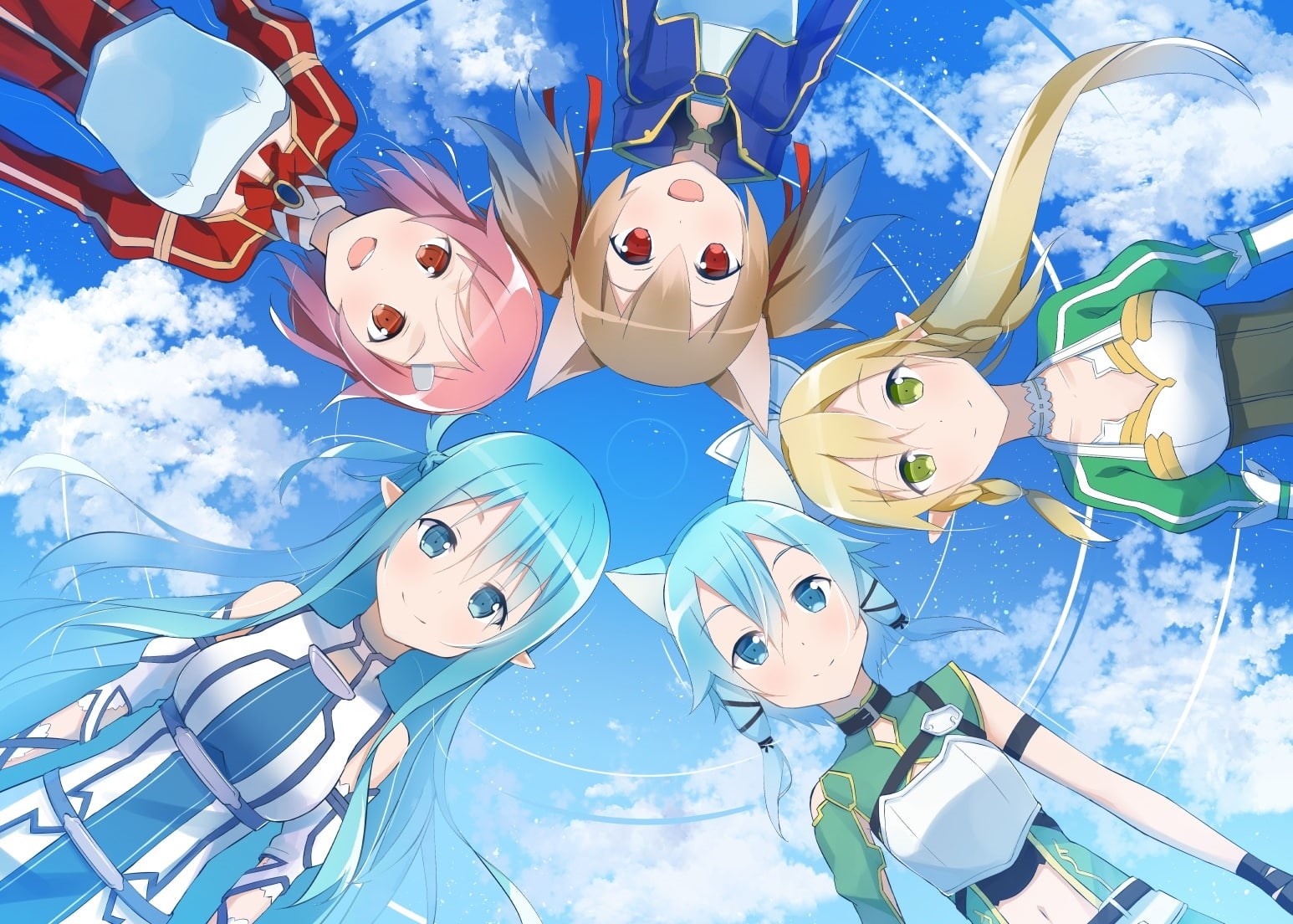 art, (sao), 250121, asuna, suguha, 720P, group, yuuki, kirigaya, com, konachan, shinon, keiko, sword, lisbeth, ayano, online, HD Wallpaper
