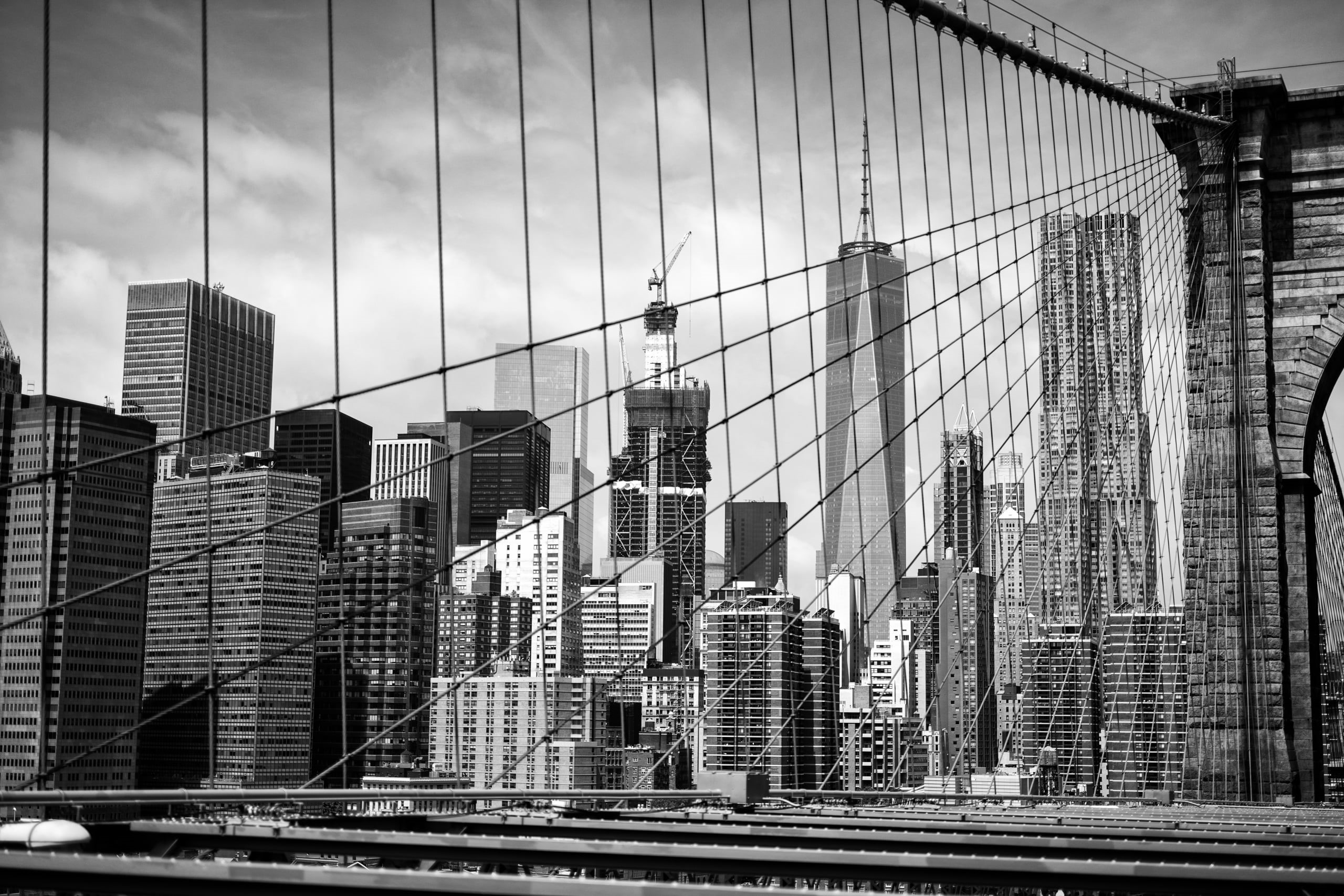 outdoors, sky, photo, nature, USA, building, monochrome, office building exterior, modern, office, day, cityscape, skyscraper, built structure, financial district, HD Wallpaper