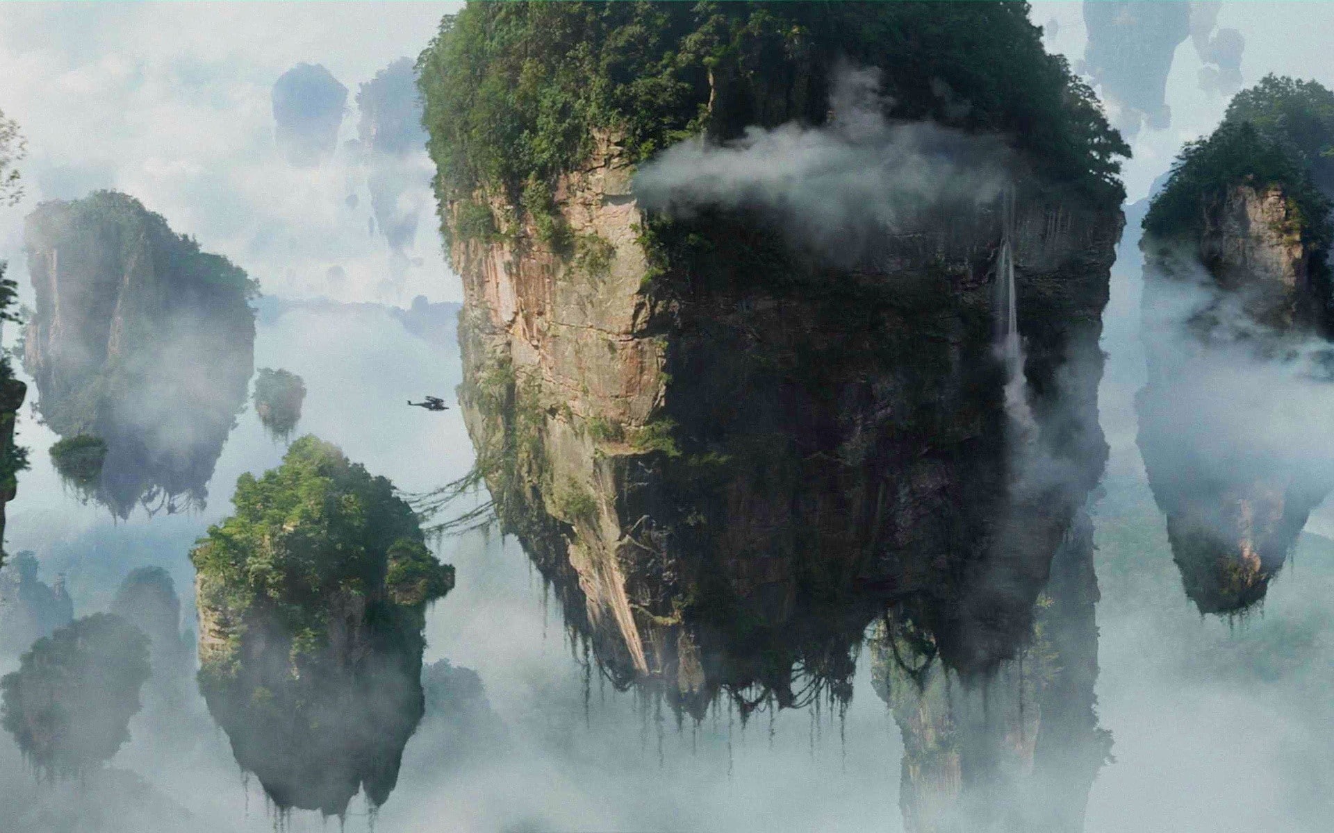 mountains, artwork, avatar, floating, 1080P, pandora, HD Wallpaper