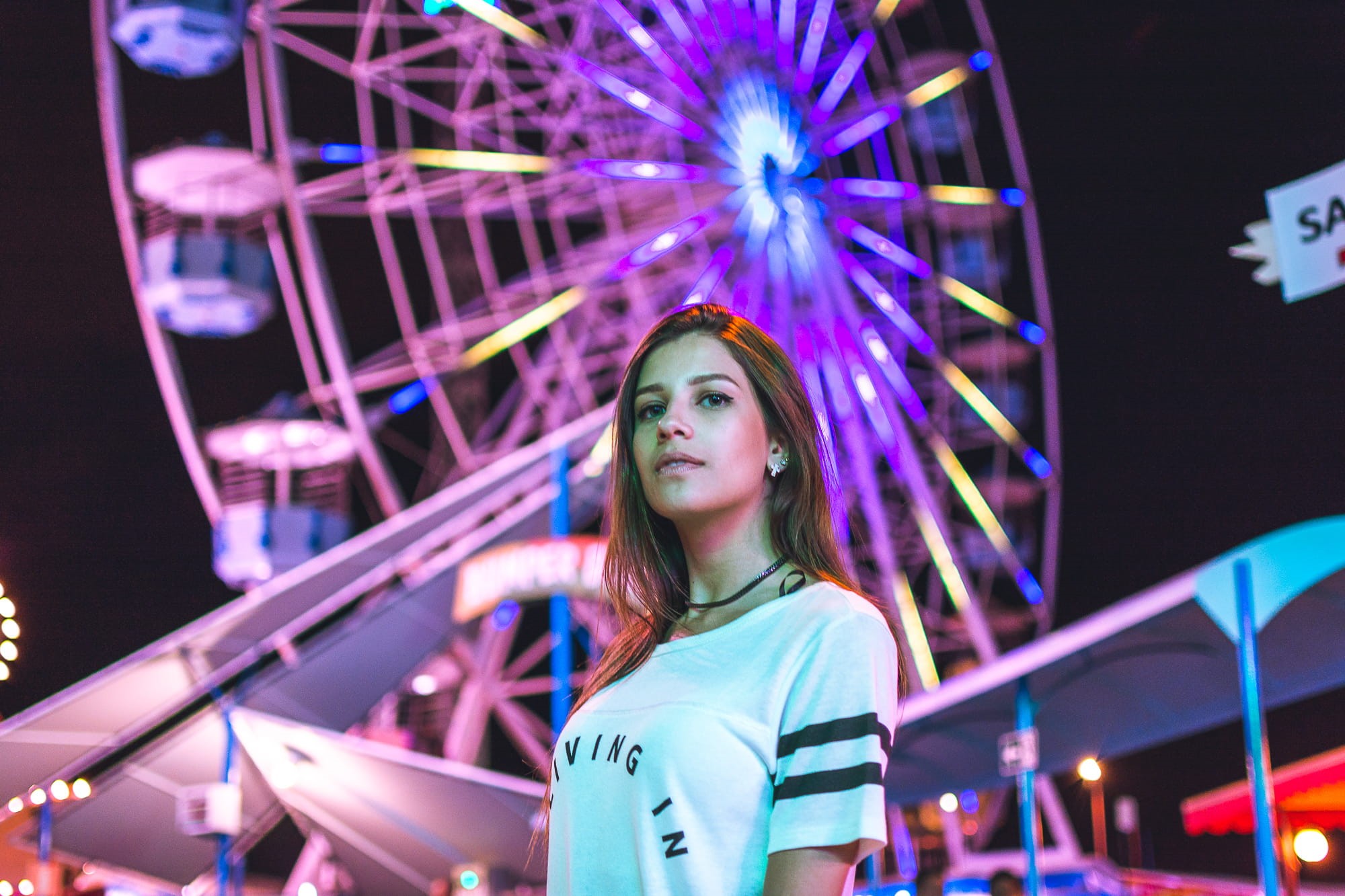 lady, young women, waist up, front view, arts culture and entertainment, low, nightlife, photography, facial expression, lips, teenager, carnival, young, HD Wallpaper