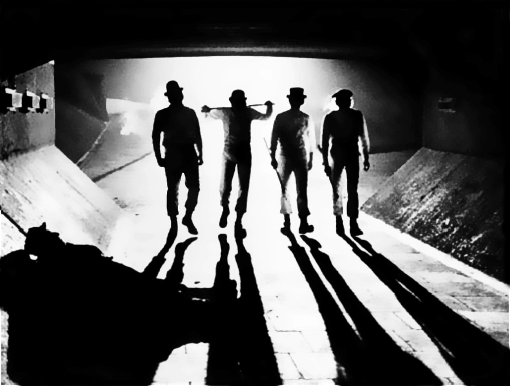 walking, standing, silhouette, people, movies, tunnel, togetherness, women, real people, indoors, untitled, day, group of people, architecture, full length, HD Wallpaper