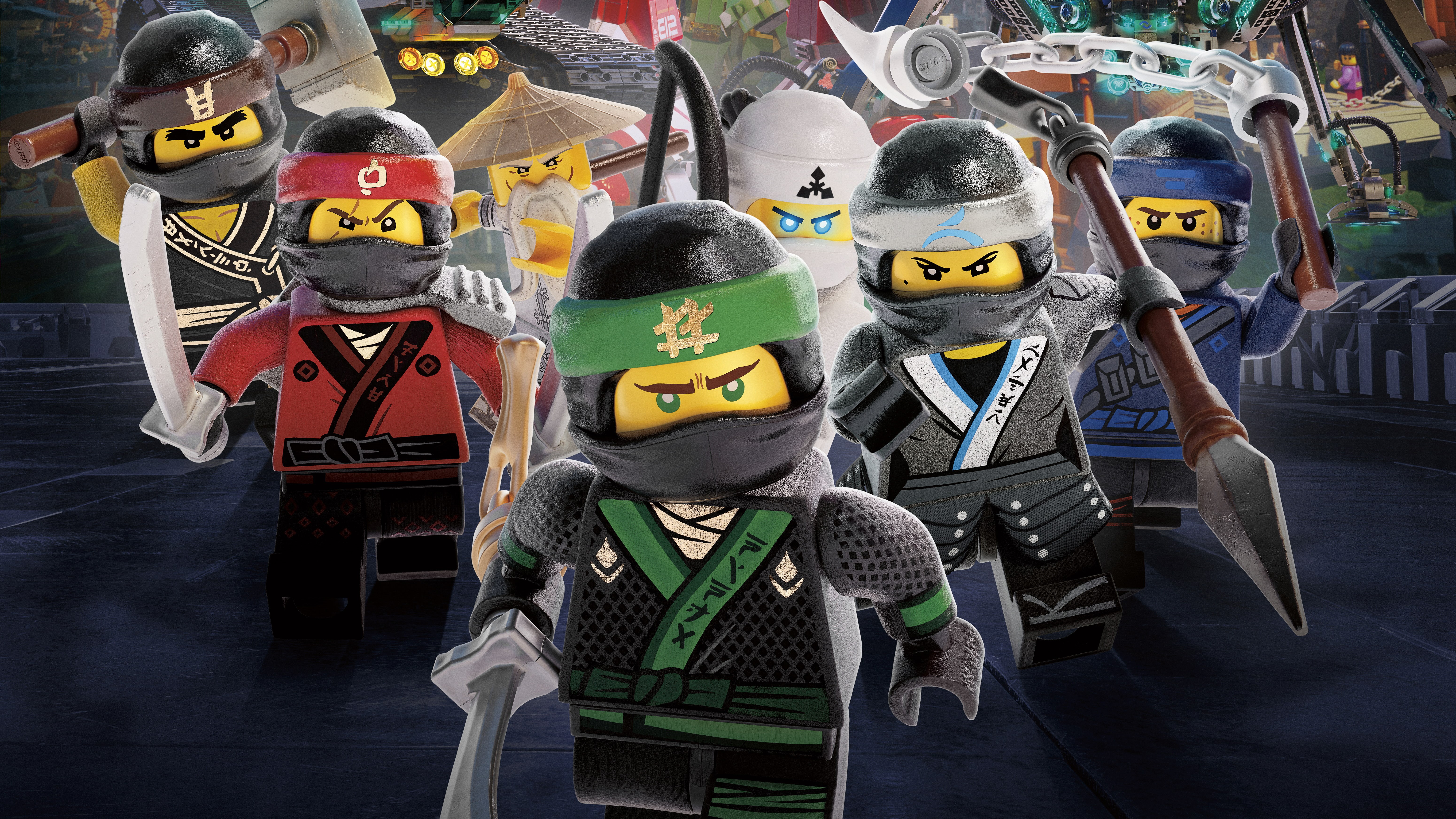 Ninja Warriors, 5K, The LEGO Ninjago Movie, 5K, HD Wallpaper