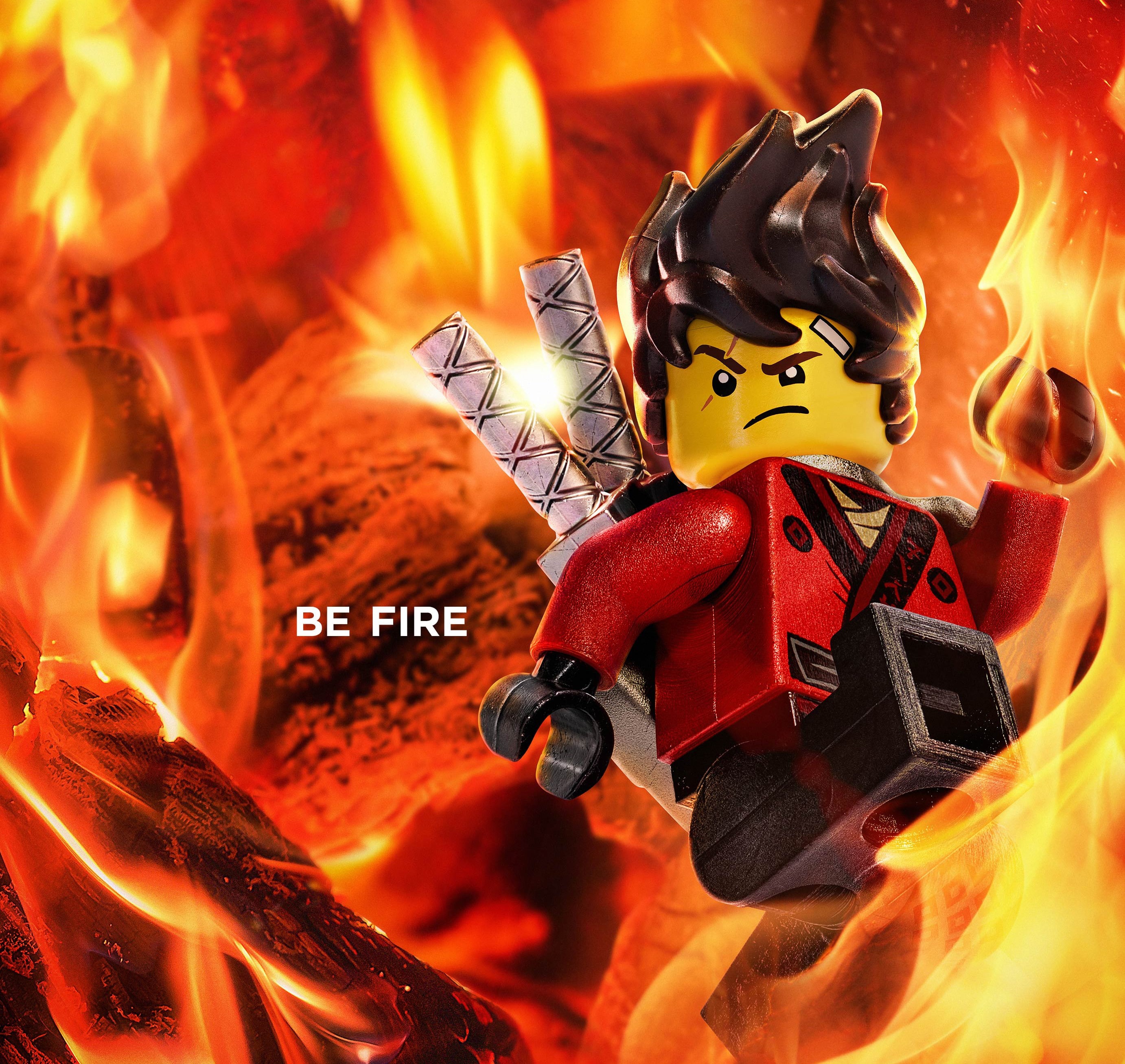 The Lego Ninjago Movie, 2K, 2017, Kai, Be Fire, Animation, HD Wallpaper